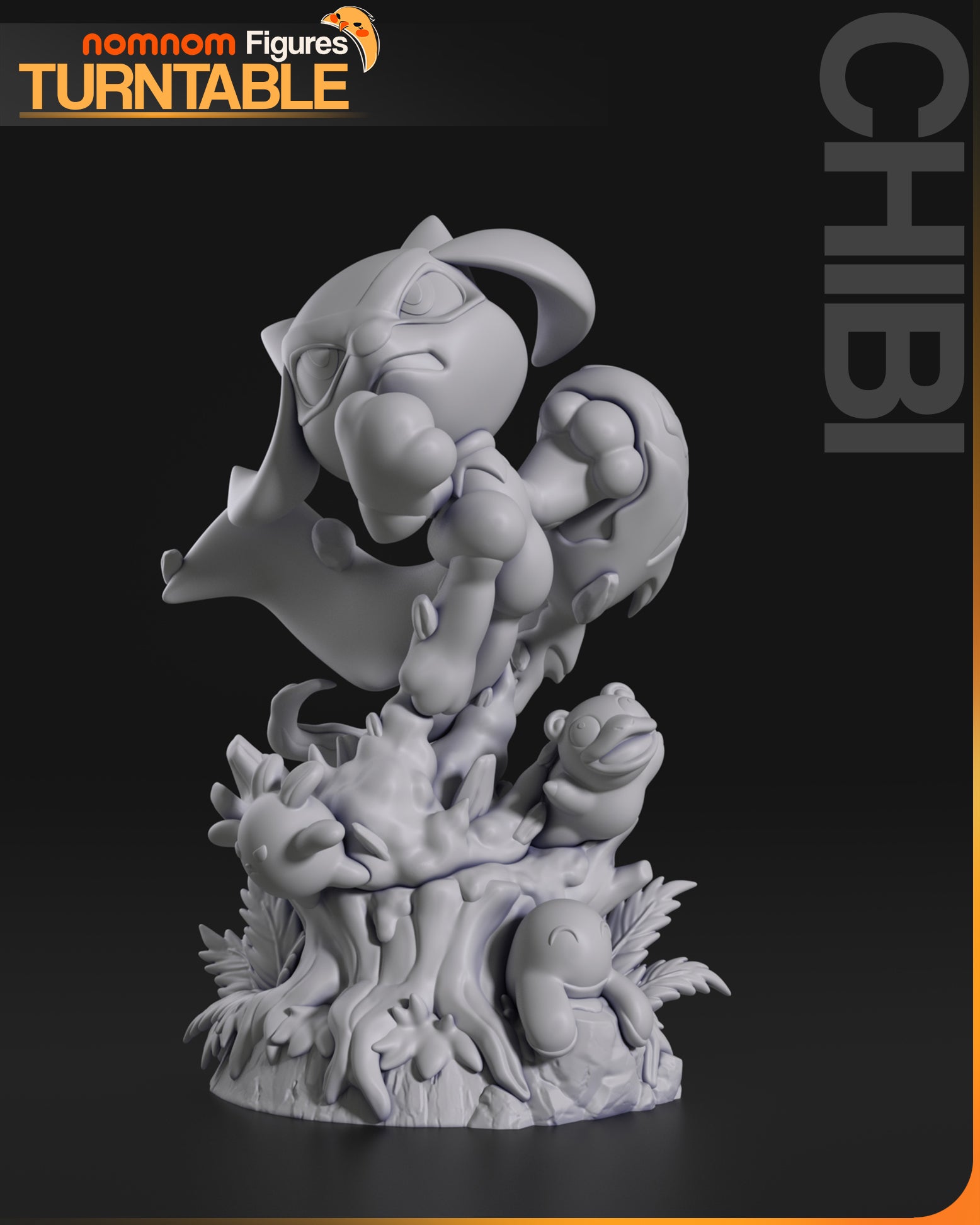 Aether Claw Brawler | Chibi 81mm Unpainted Resin Kit Model