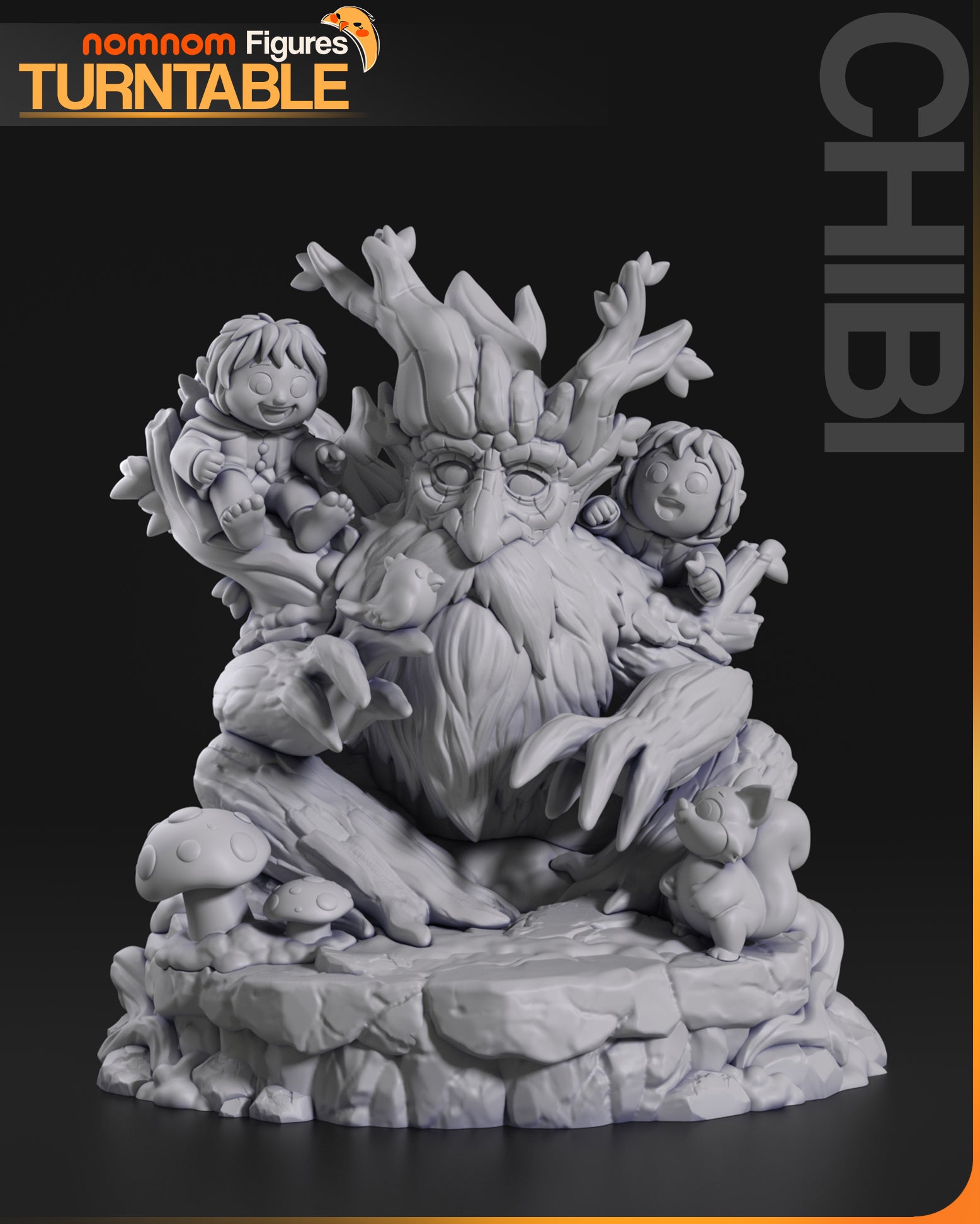 Ancient Treant Warden | Chibi Unpainted Resin Kit Model