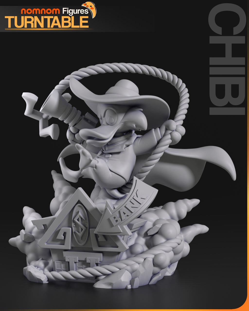 Shadowfeather Outlaw | Chibi Unpainted Resin Kit Model
