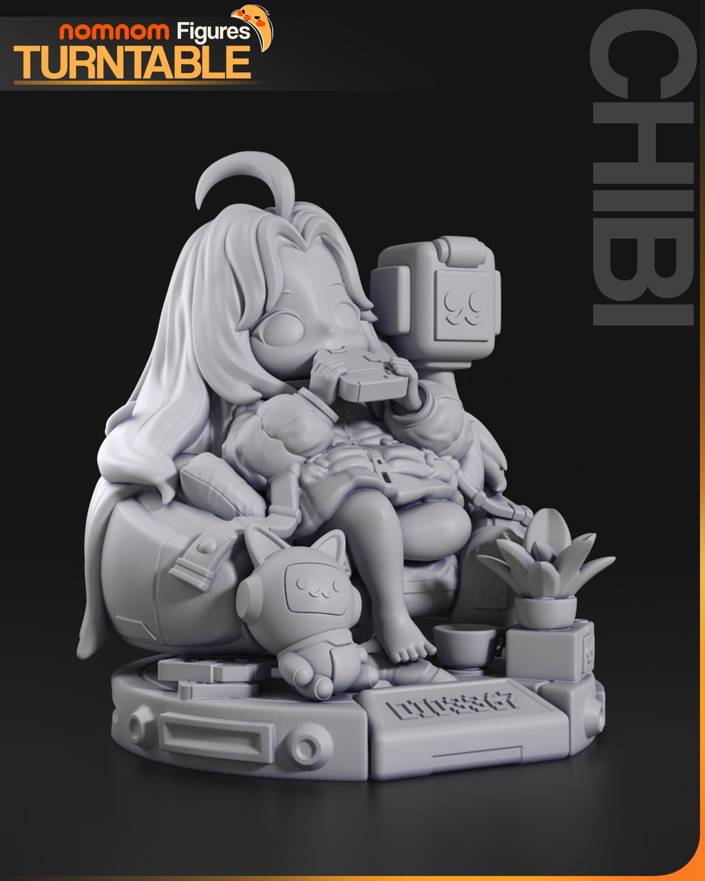 Starlit Console Maiden | Chibi Unpainted Resin Kit Model