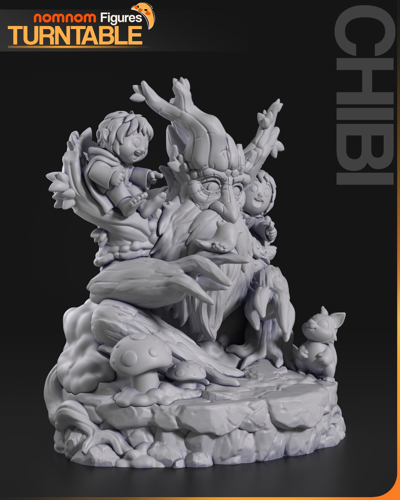 Ancient Treant Warden | Chibi Unpainted Resin Kit Model