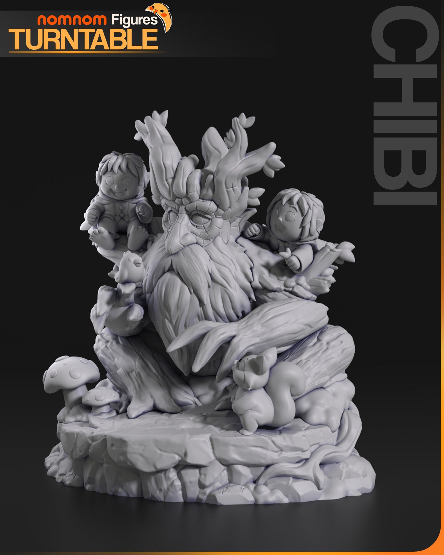 Ancient Treant Warden | Chibi Unpainted Resin Kit Model