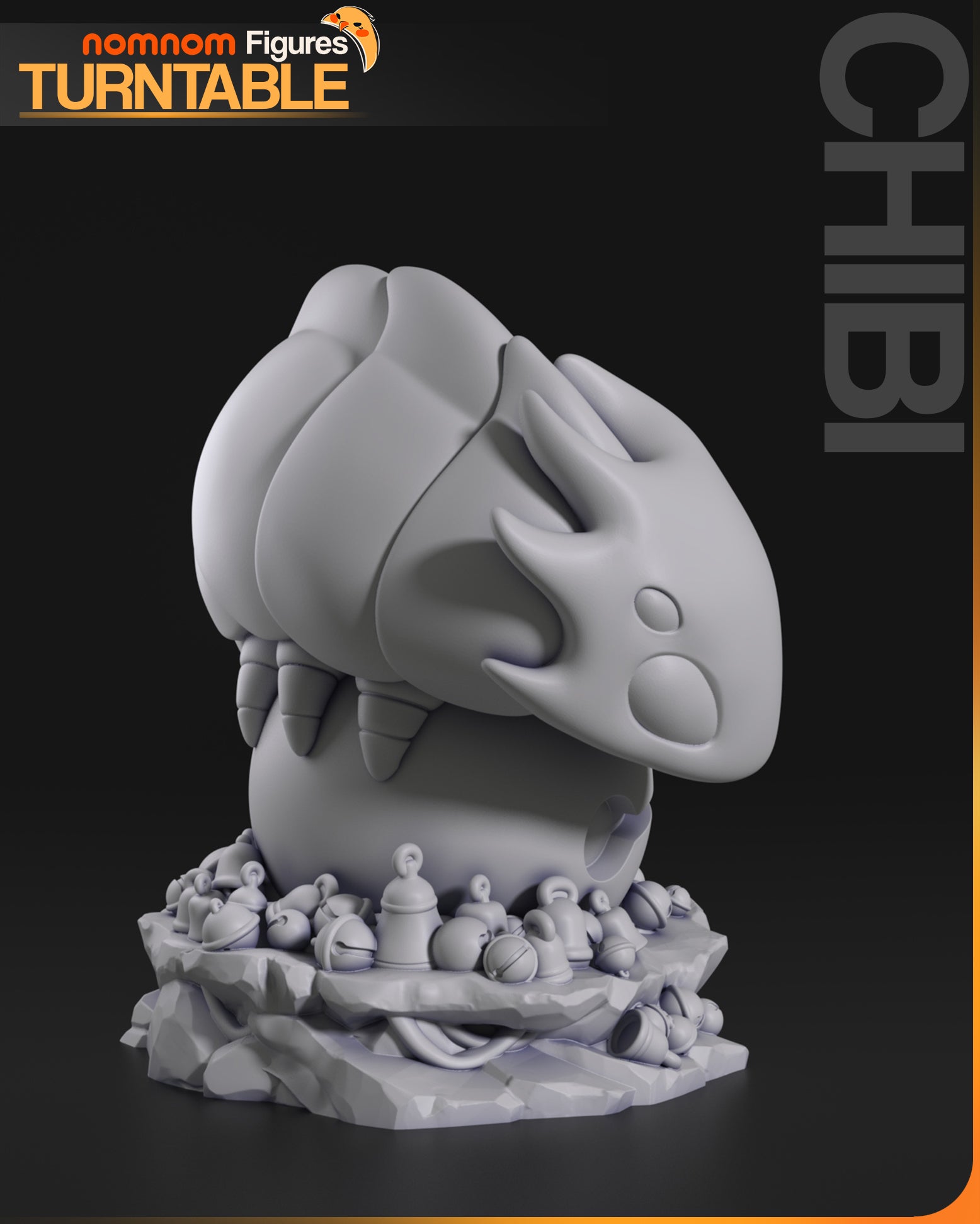 Embercoil Bell Warden | Chibi Unpainted Resin Kit Model