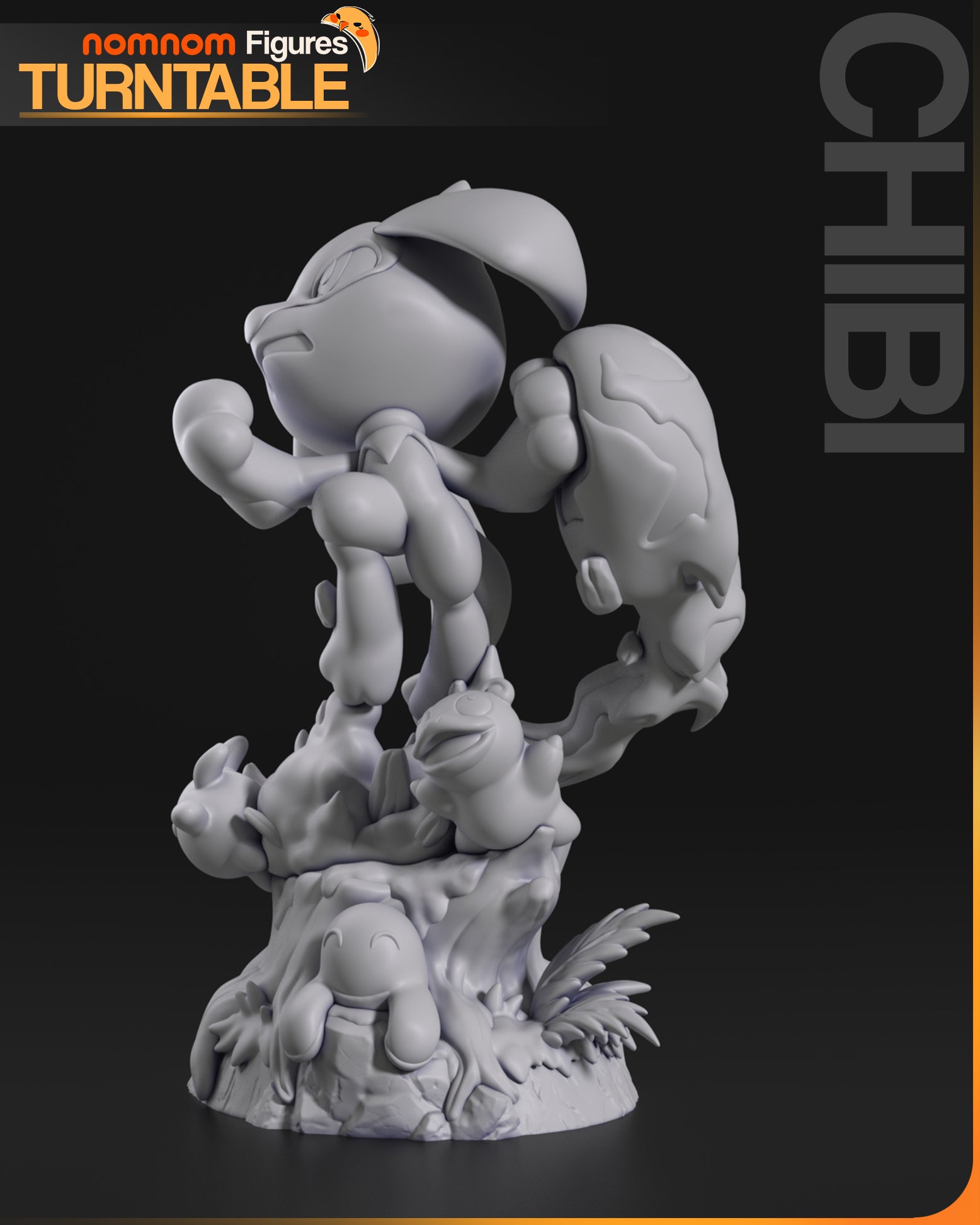 Aether Claw Brawler | Chibi 81mm Unpainted Resin Kit Model