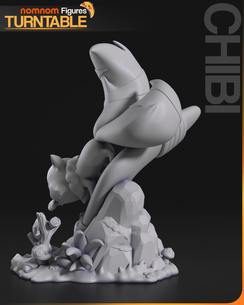 Aetherfox River Warden | Chibi Unpainted Resin Kit Model