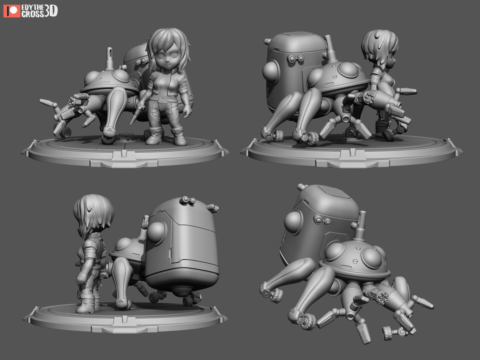 Astral Veil Operative | Chibi Unpainted Resin Kit Model