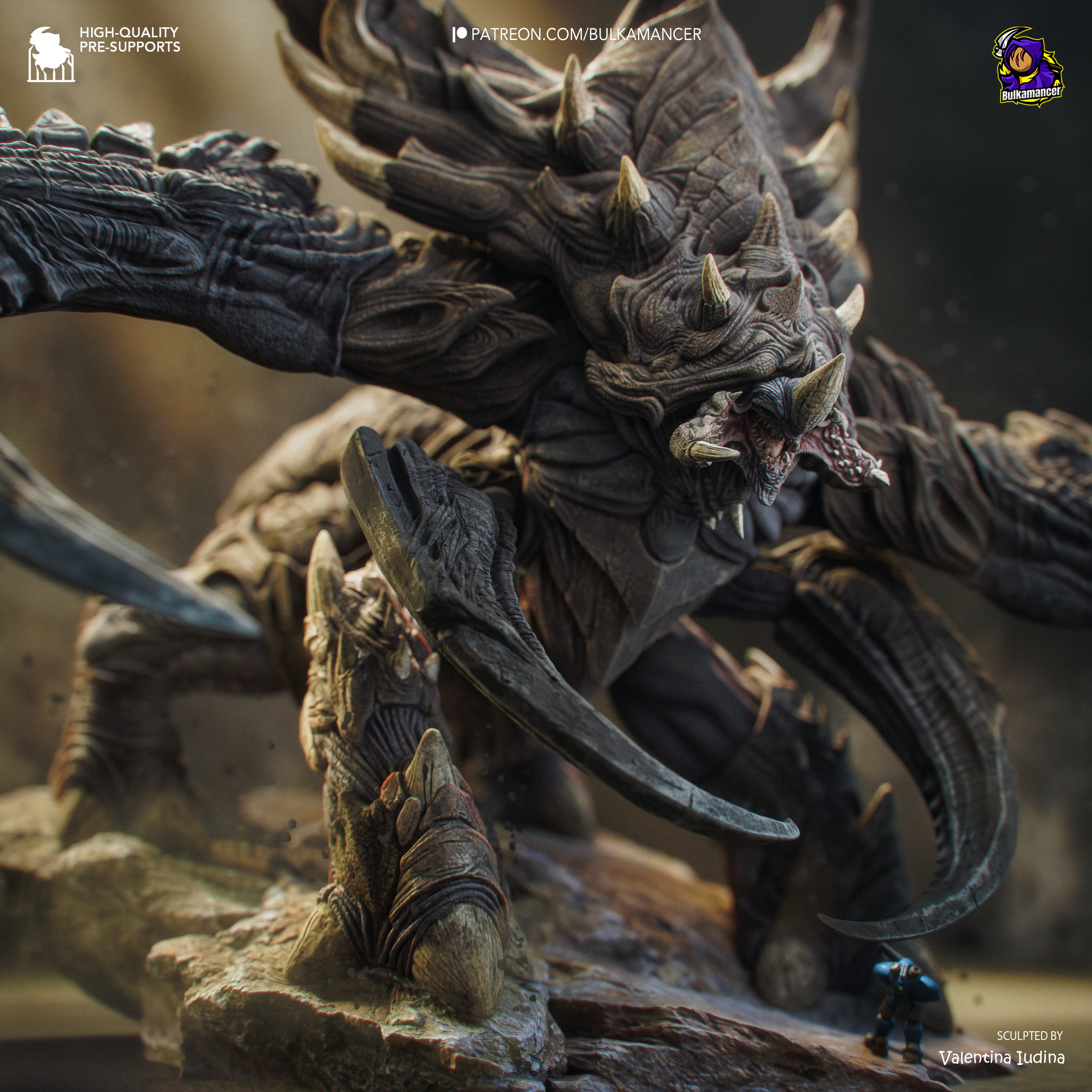 Abyssal Horned Leviathan | 1/8 Unpainted Resin Kit Model