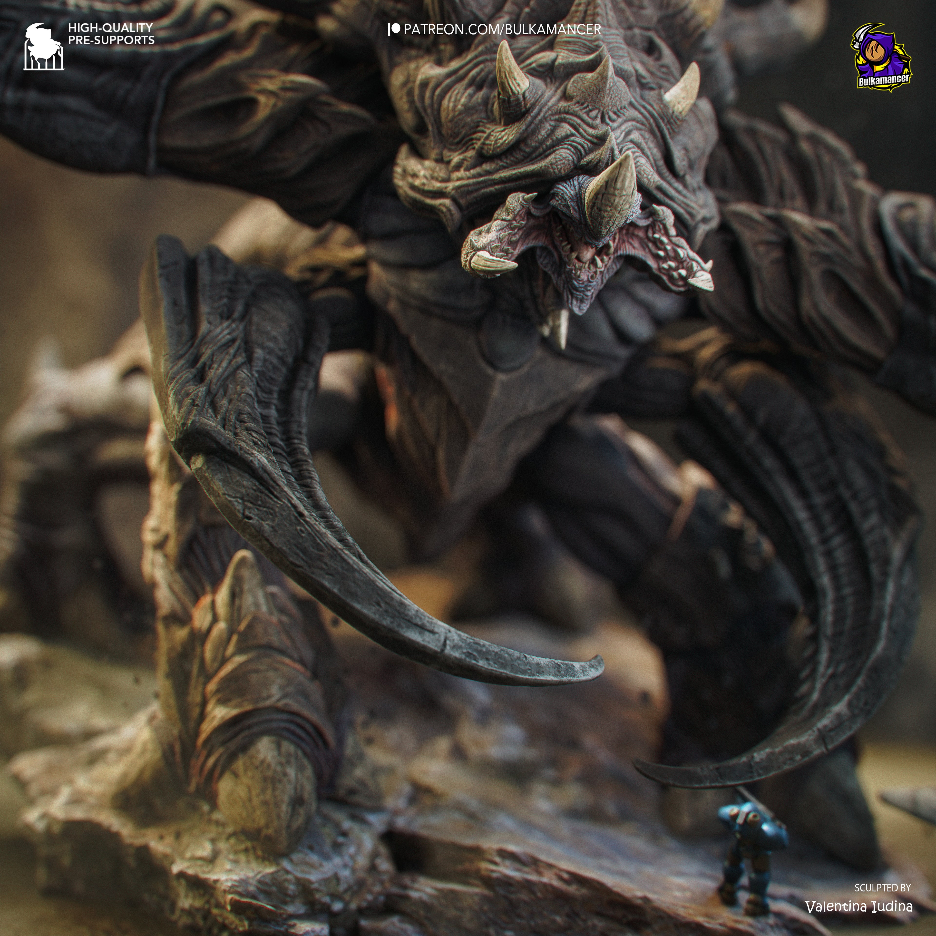 Abyssal Horned Leviathan | 1/8 Unpainted Resin Kit Model