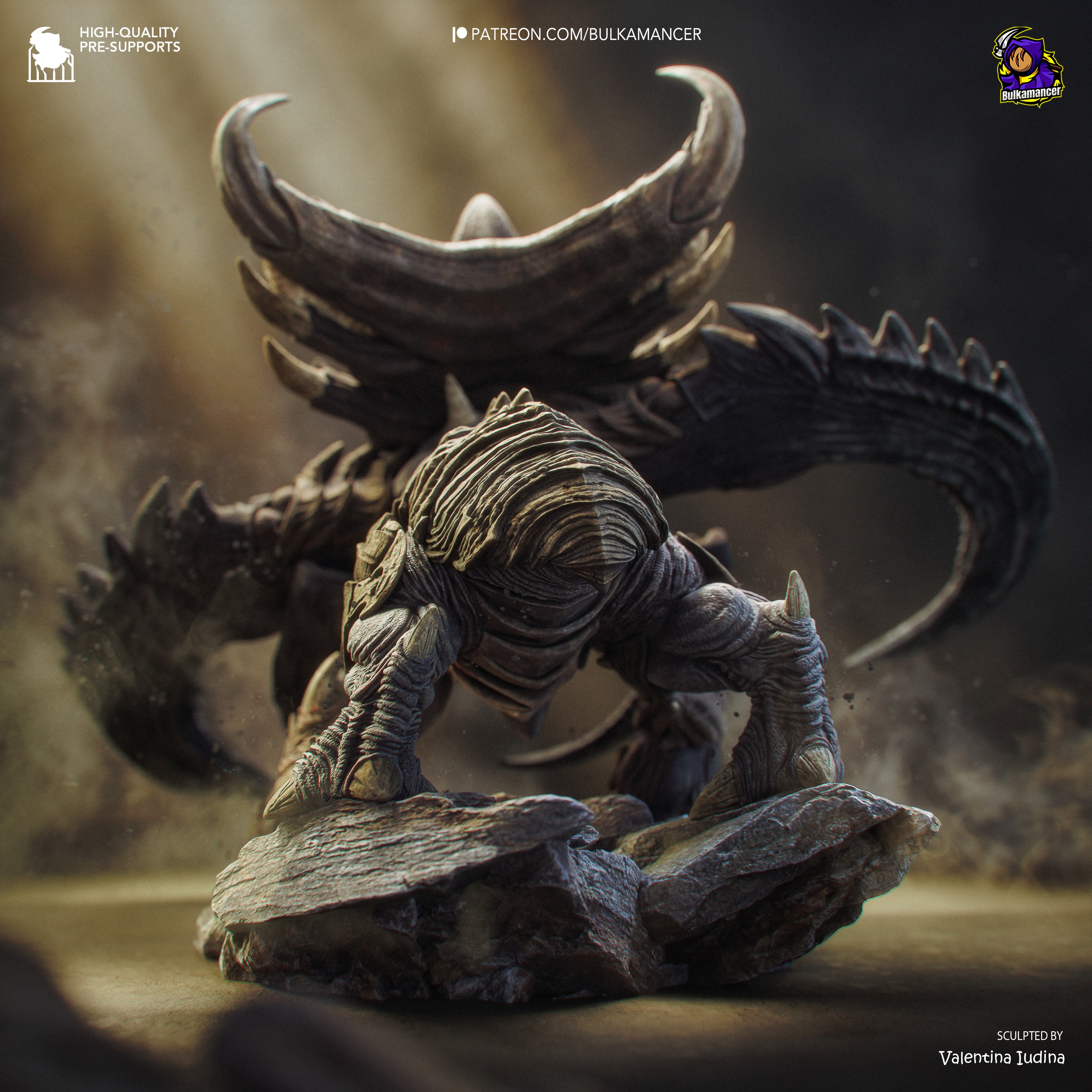 Abyssal Horned Leviathan | 1/8 Unpainted Resin Kit Model