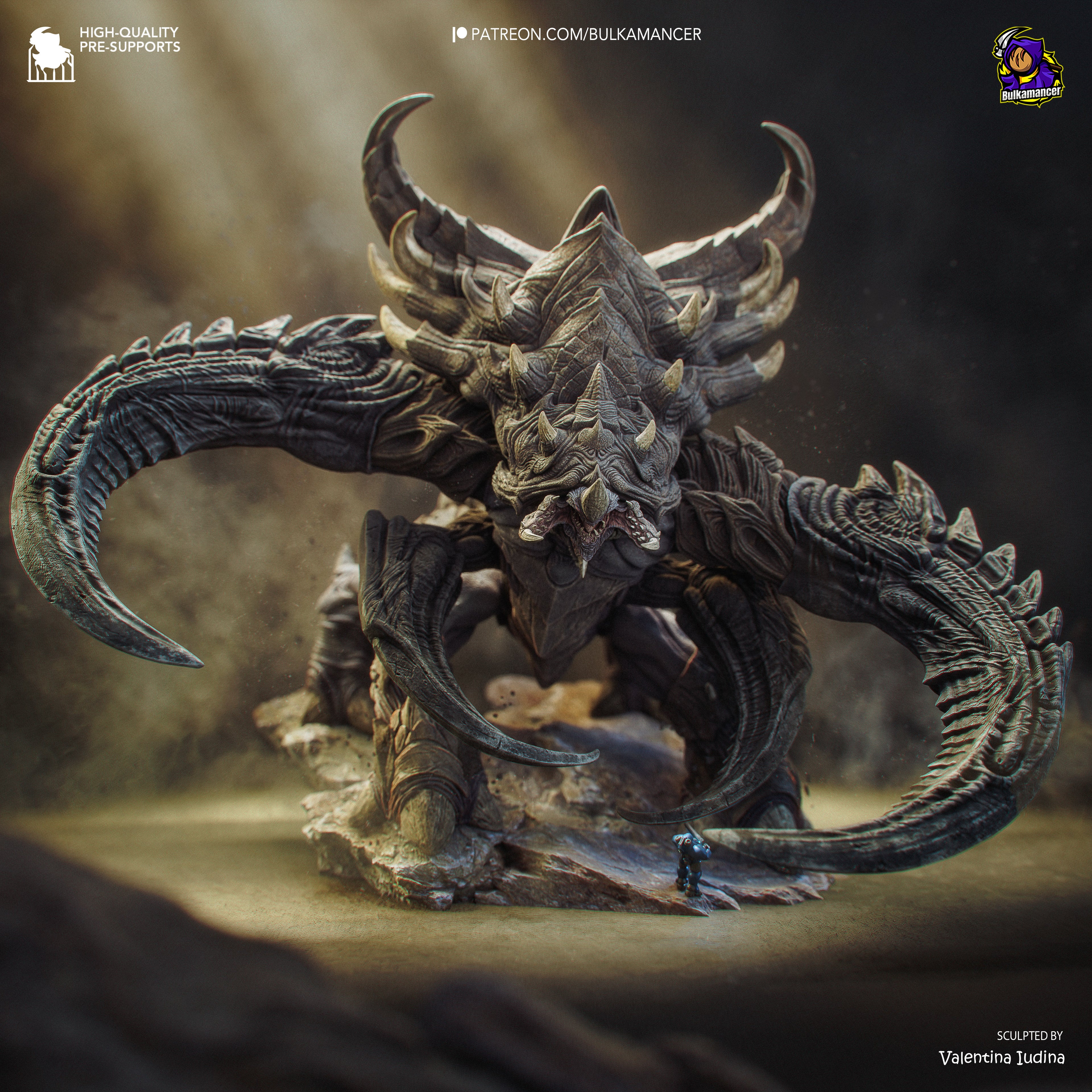 Abyssal Horned Leviathan | 1/8 Unpainted Resin Kit Model