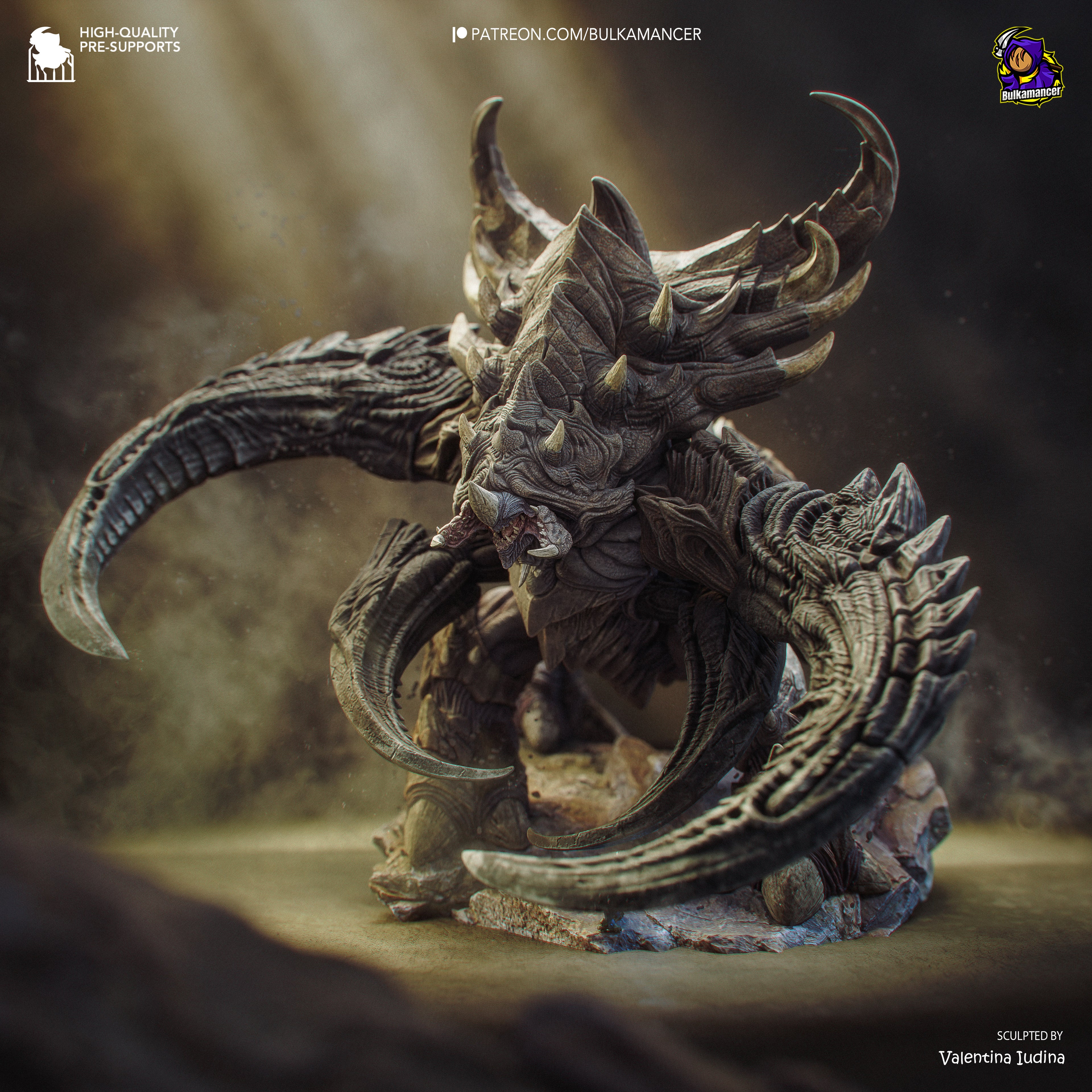 Abyssal Horned Leviathan | 1/8 Unpainted Resin Kit Model
