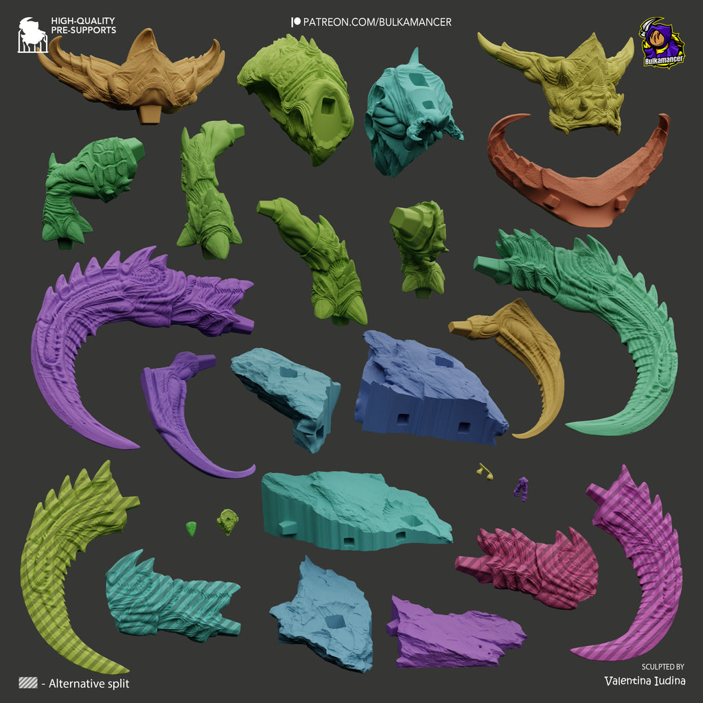 Abyssal Horned Leviathan | 1/8 Unpainted Resin Kit Model