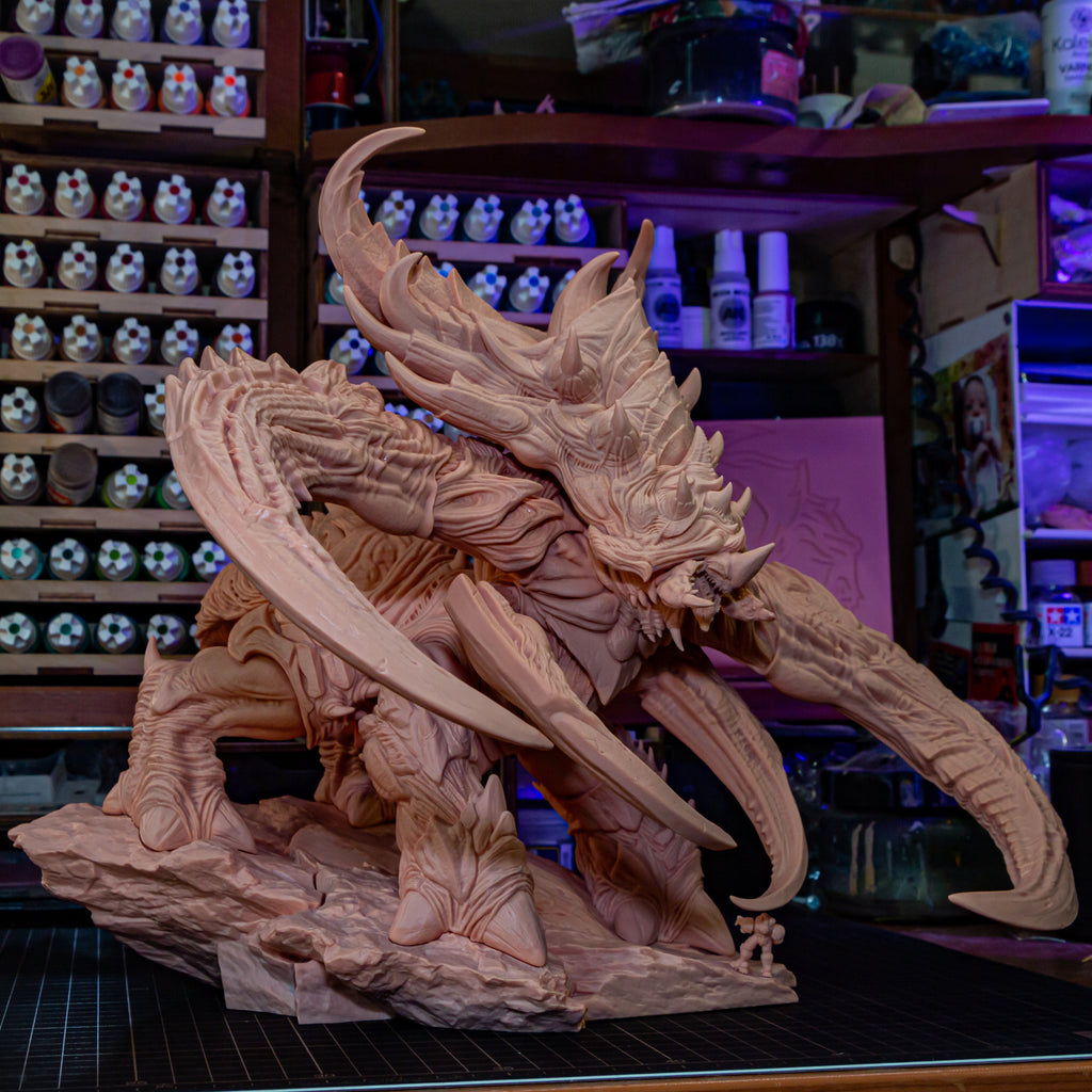Abyssal Horned Leviathan | 1/8 Unpainted Resin Kit Model