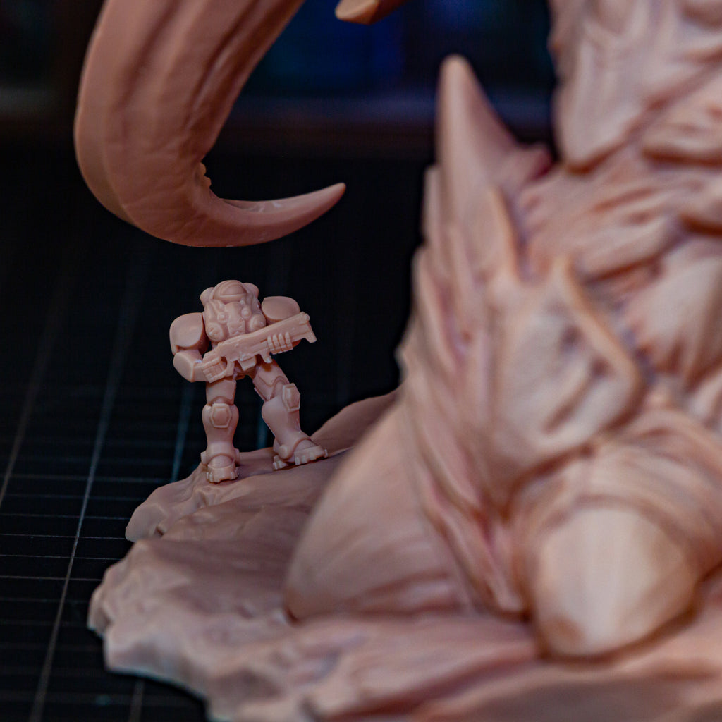 Abyssal Horned Leviathan | 1/8 Unpainted Resin Kit Model
