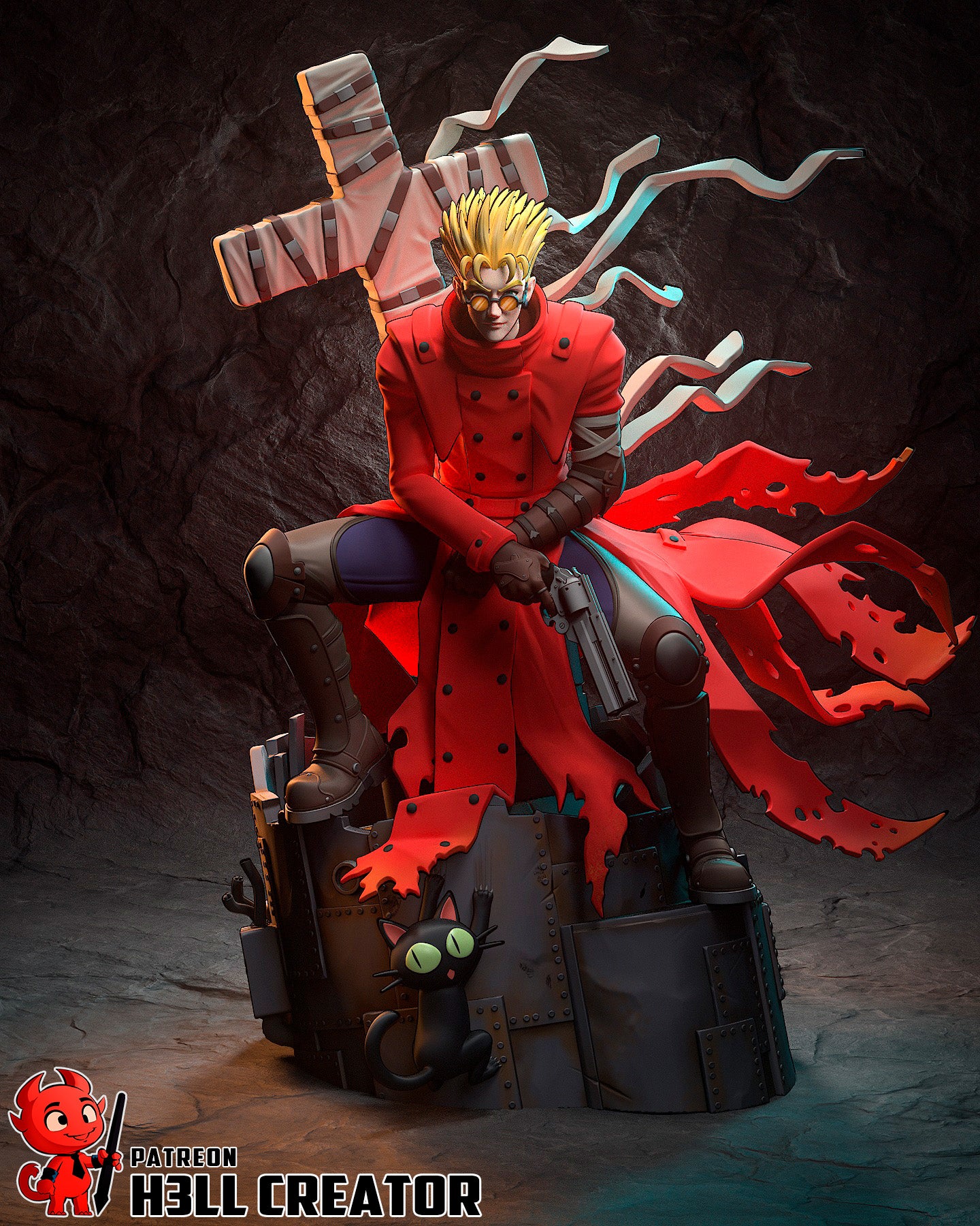 Crimson Cross Wasteland Sentinel | 1/10 Unpainted Resin Kit Model