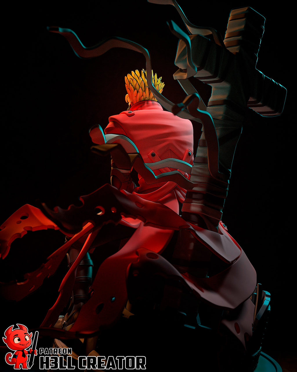 Crimson Cross Wasteland Sentinel | 1/10 Unpainted Resin Kit Model