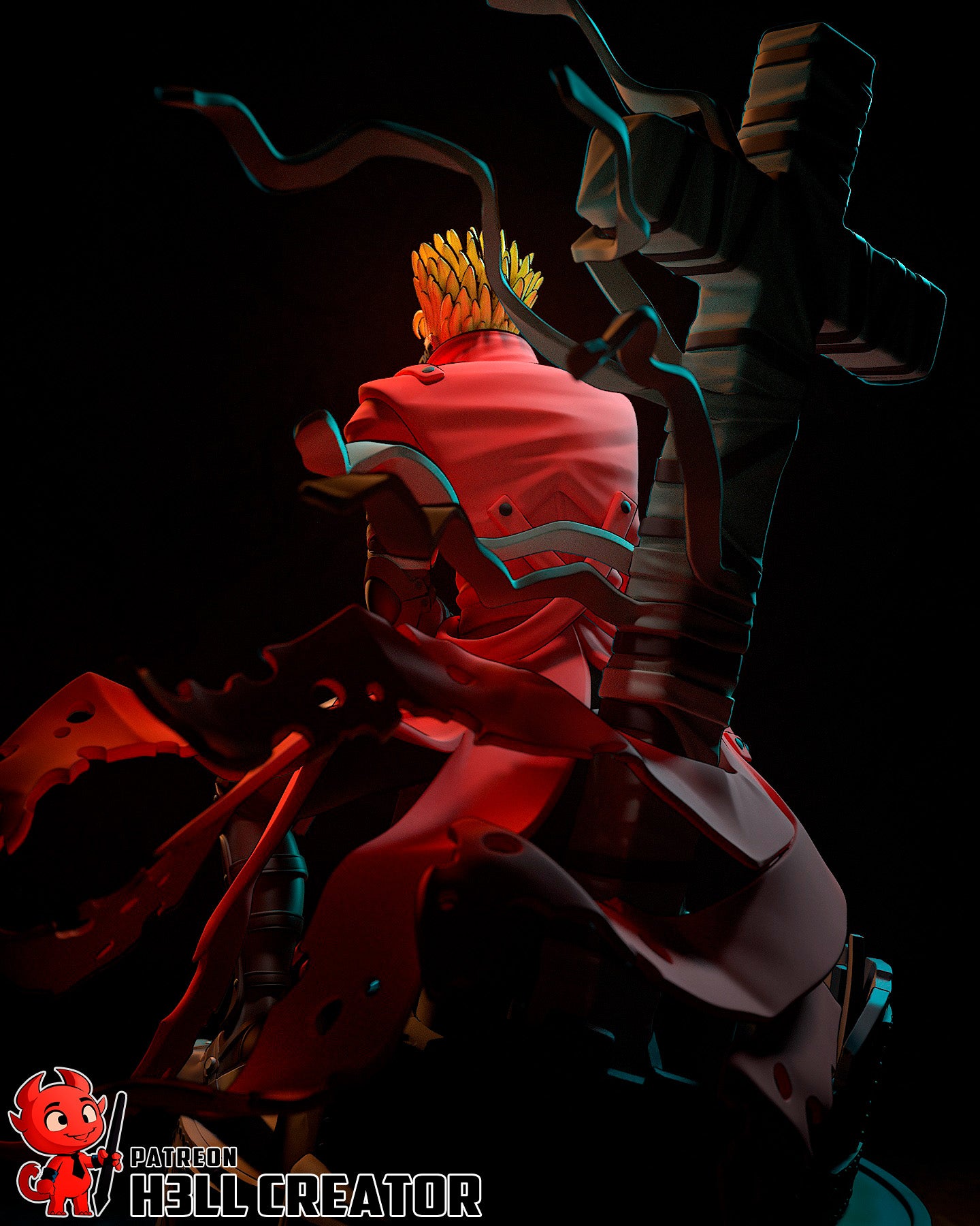 Crimson Cross Wasteland Sentinel | 1/10 Unpainted Resin Kit Model
