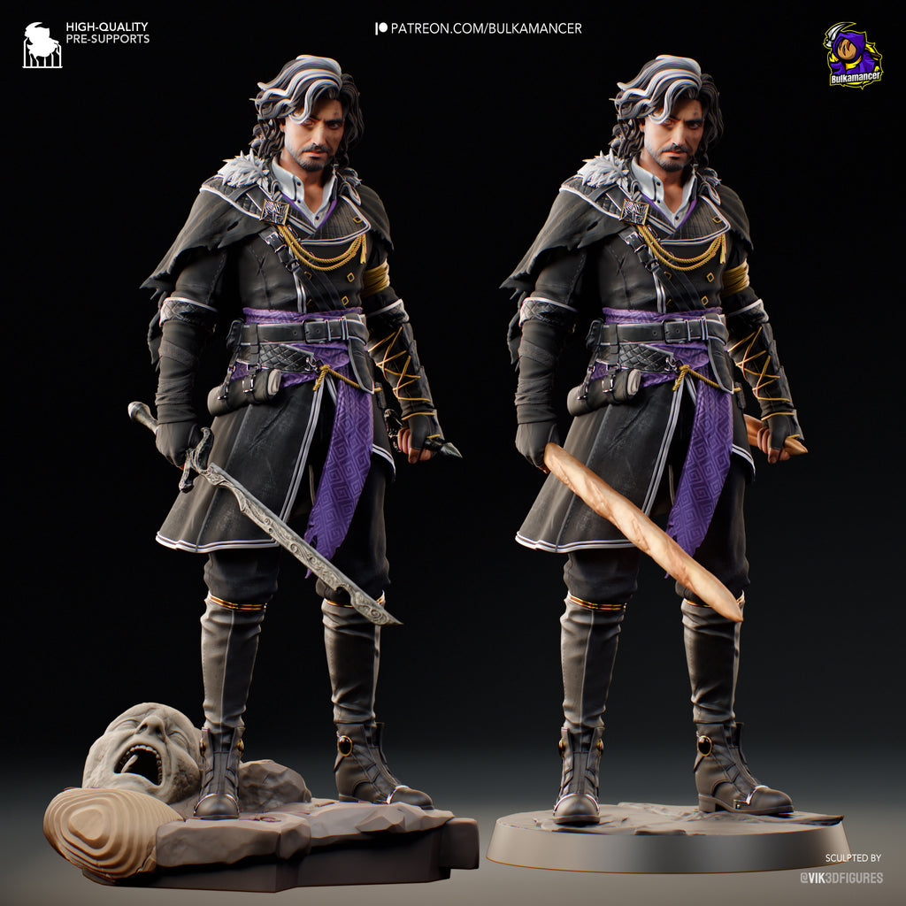 Ebony Veil Duelist | 1/8 Unpainted Resin Kit Model