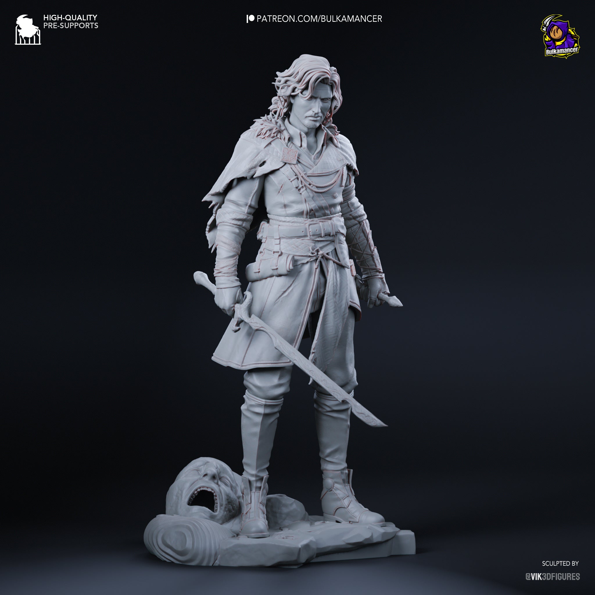 Ebony Veil Duelist | 1/8 Unpainted Resin Kit Model
