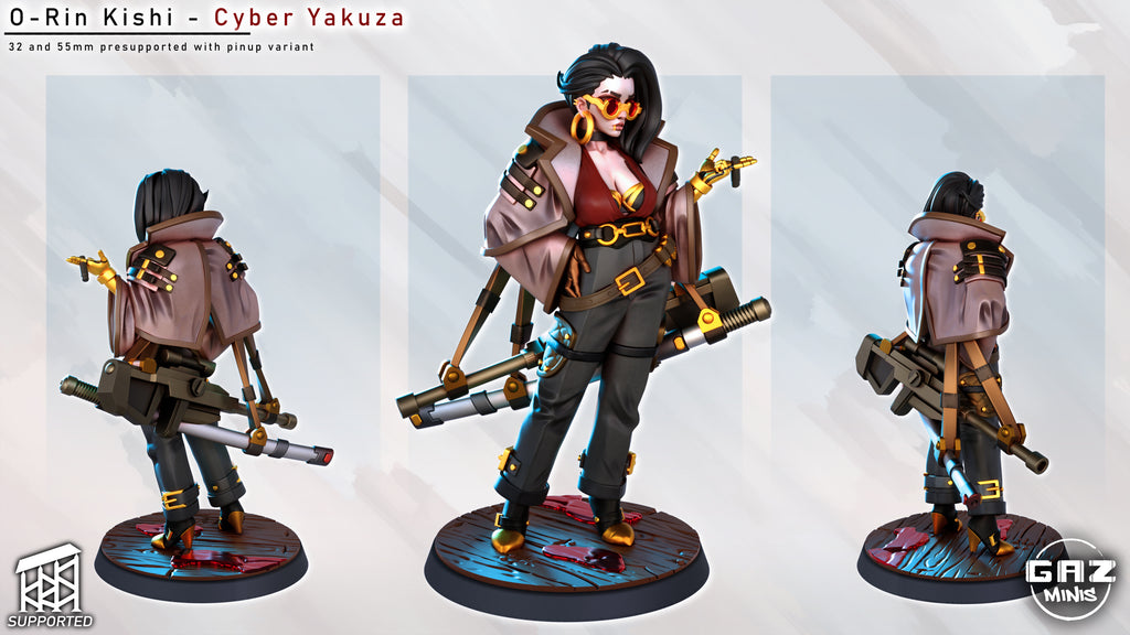 Neon Veil Ronin | 32mm & 55mm Unpainted Resin Kit Model