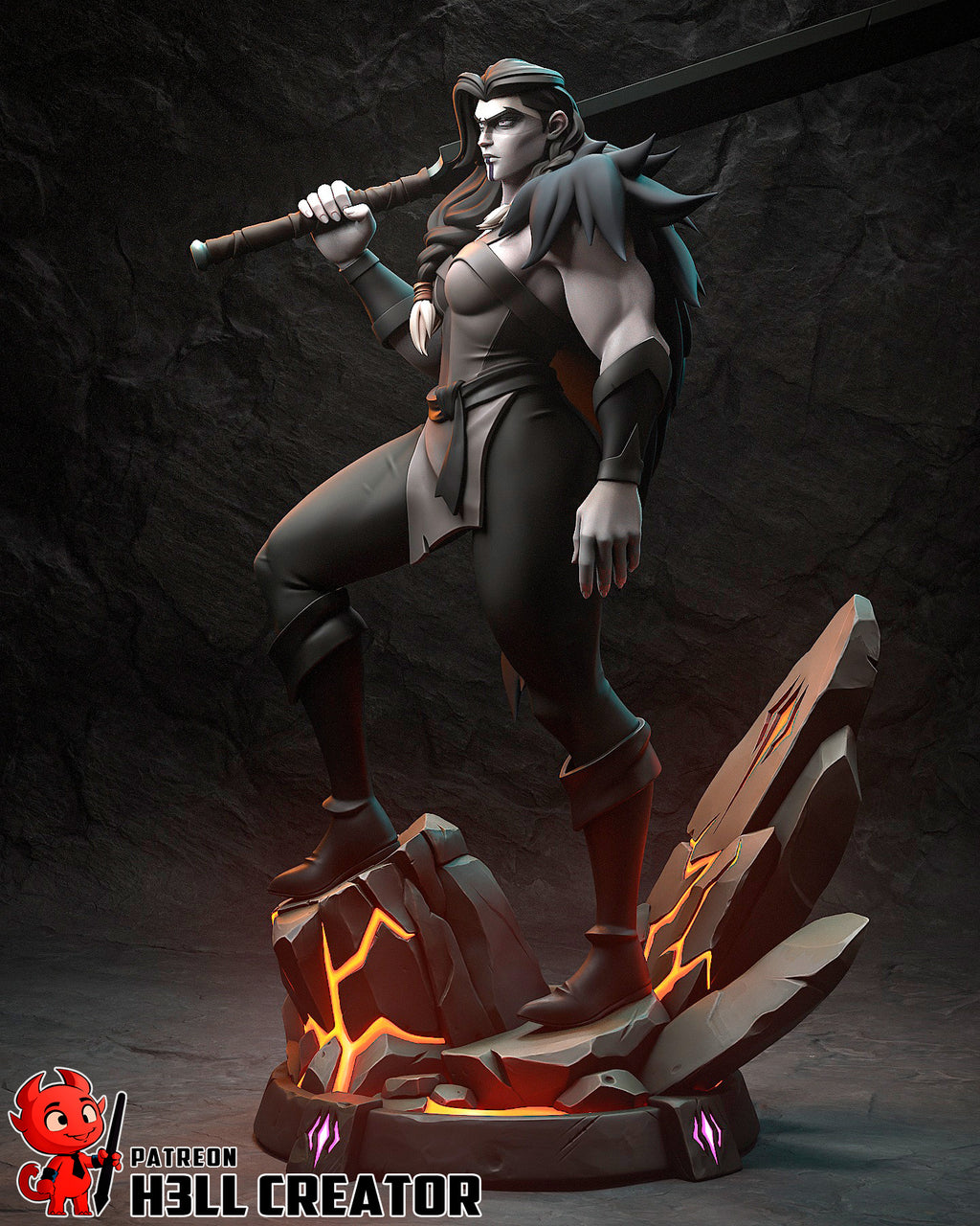 Shadowfang Blade Mistress | 1/10 Unpainted Resin Kit Model
