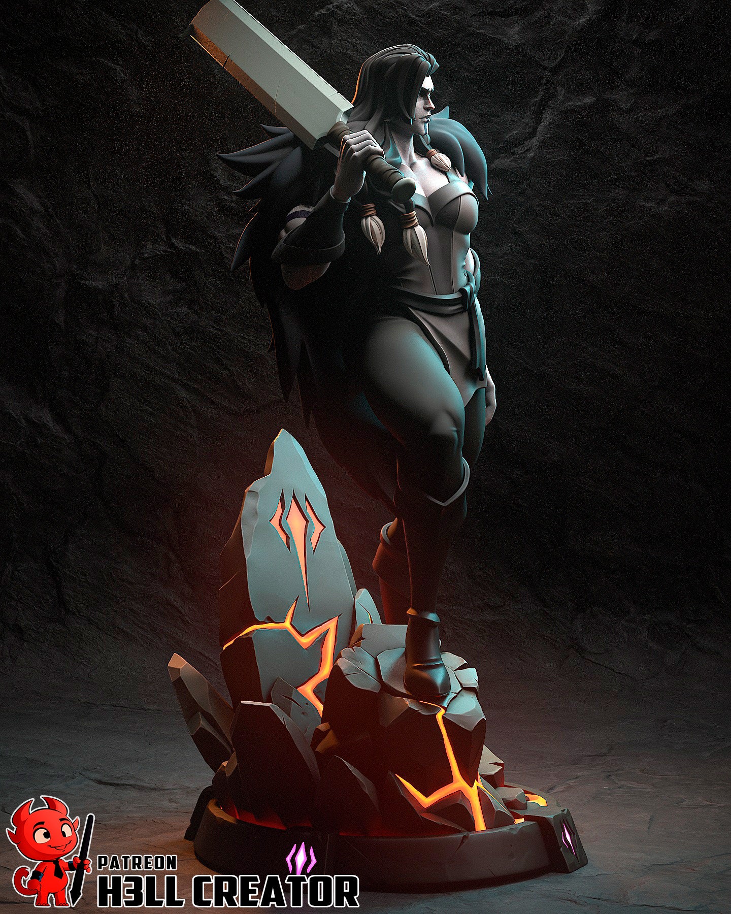 Shadowfang Blade Mistress | 1/10 Unpainted Resin Kit Model