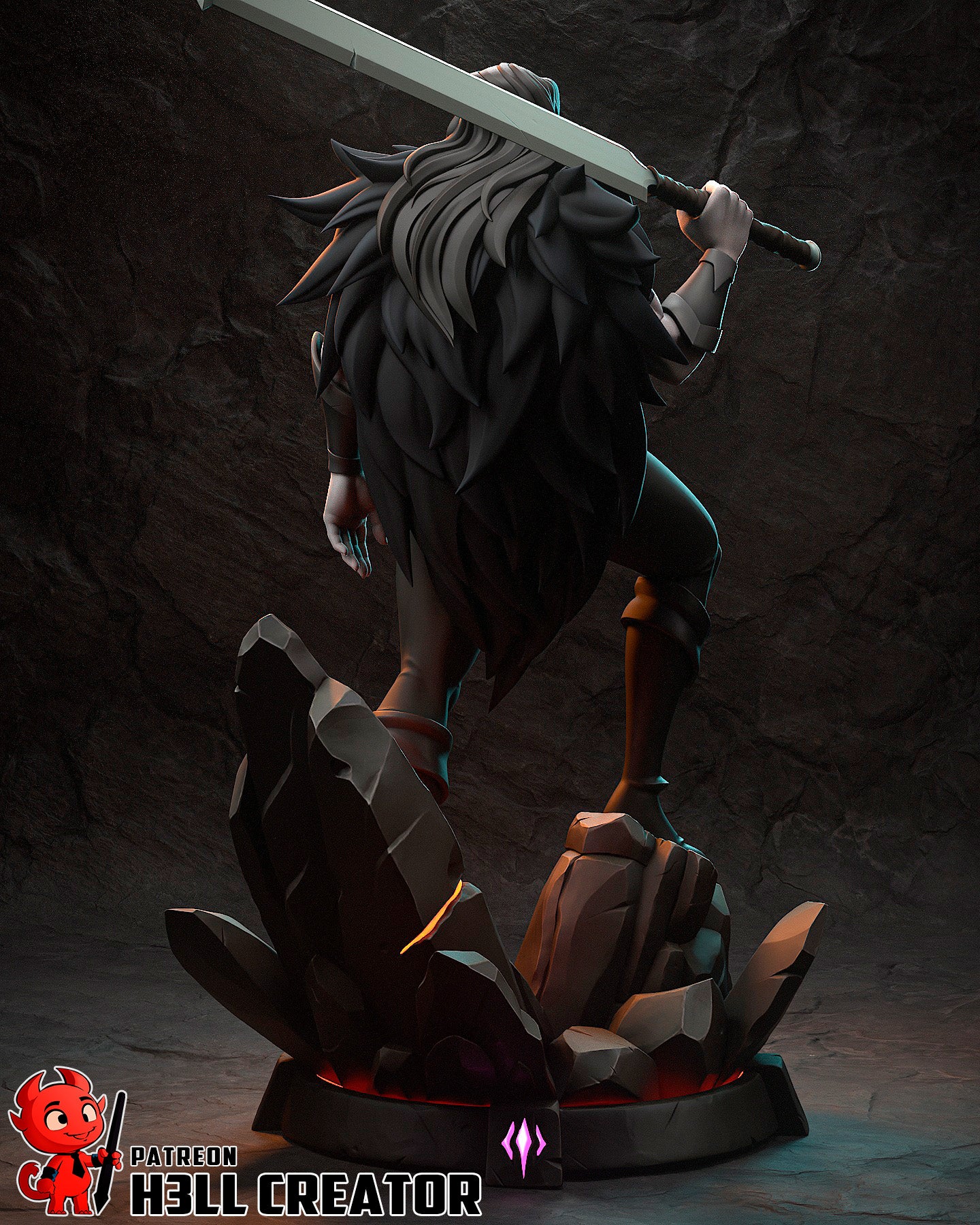Shadowfang Blade Mistress | 1/10 Unpainted Resin Kit Model