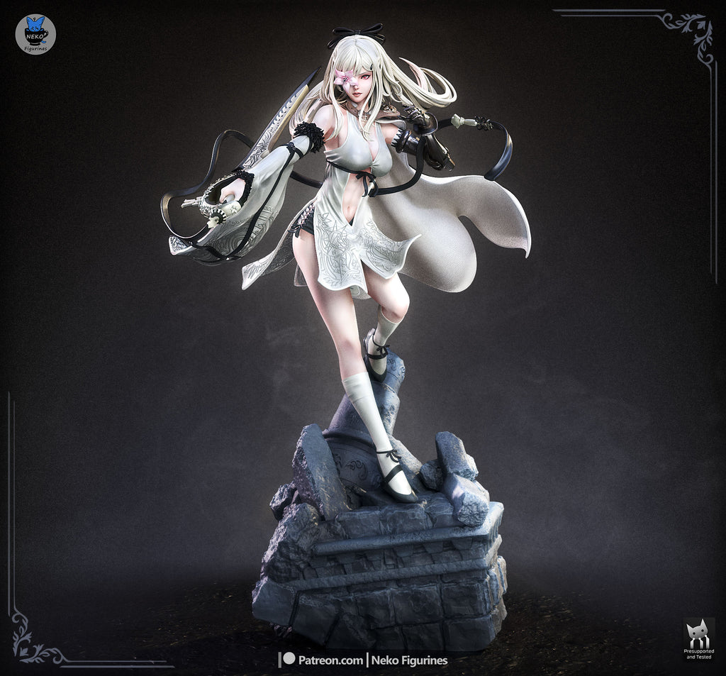 Lunar Veil Huntress | 1/7 Unpainted Resin Kit Model