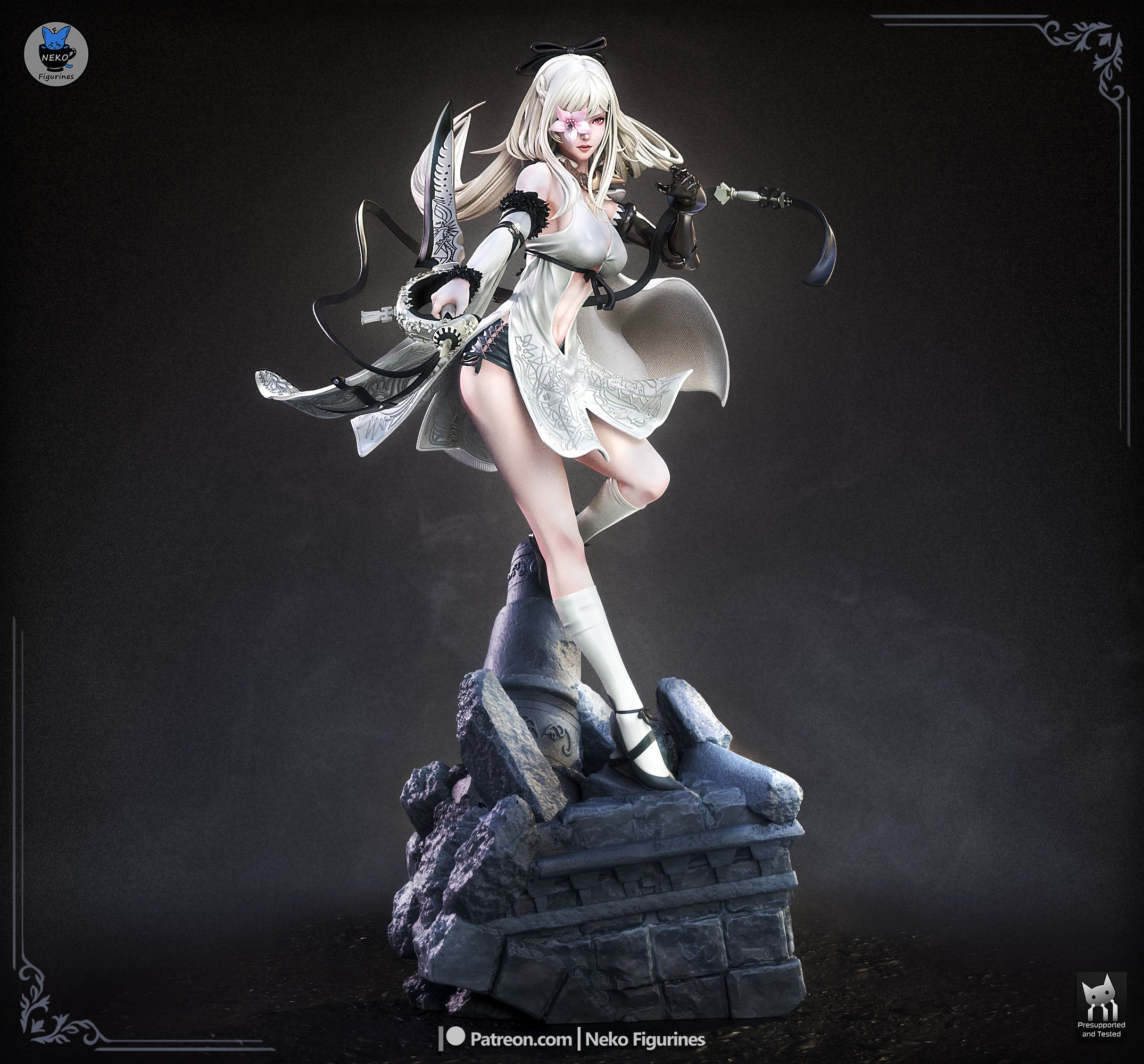 Lunar Veil Huntress | 1/7 Unpainted Resin Kit Model