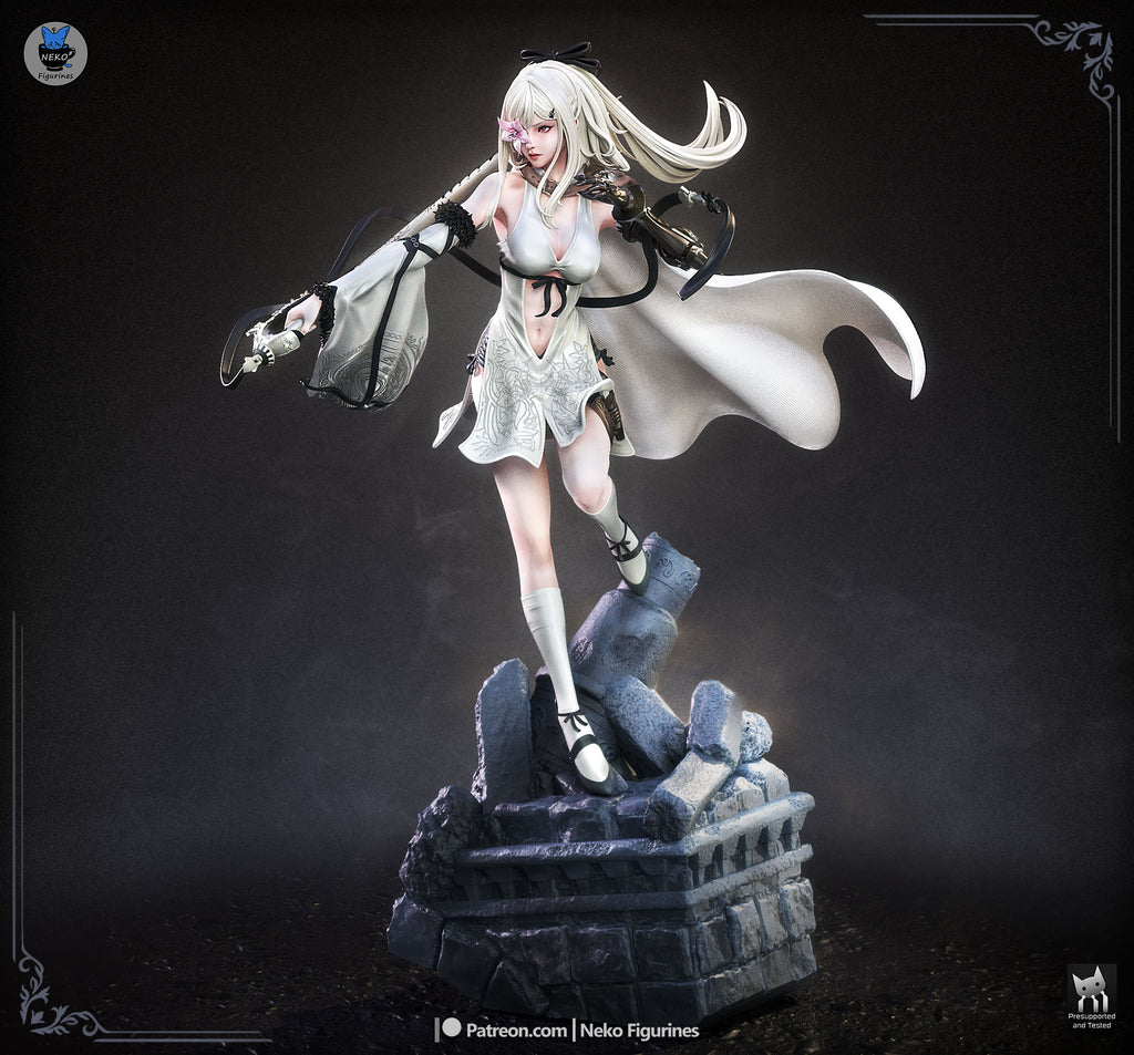Lunar Veil Huntress | 1/7 Unpainted Resin Kit Model