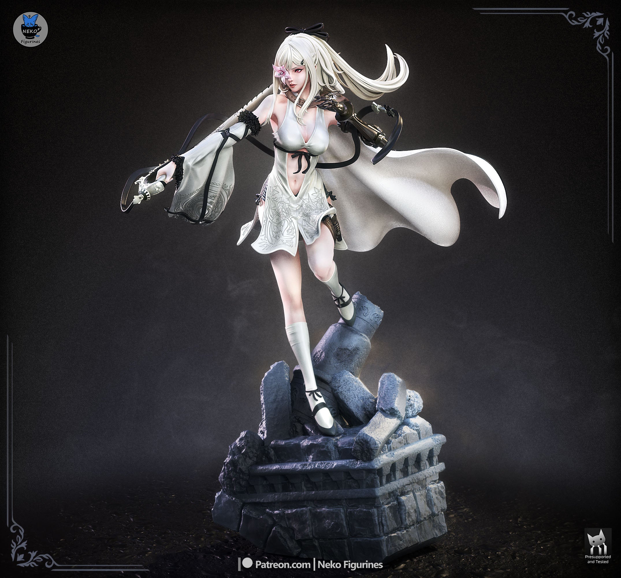 Lunar Veil Huntress | 1/7 Unpainted Resin Kit Model