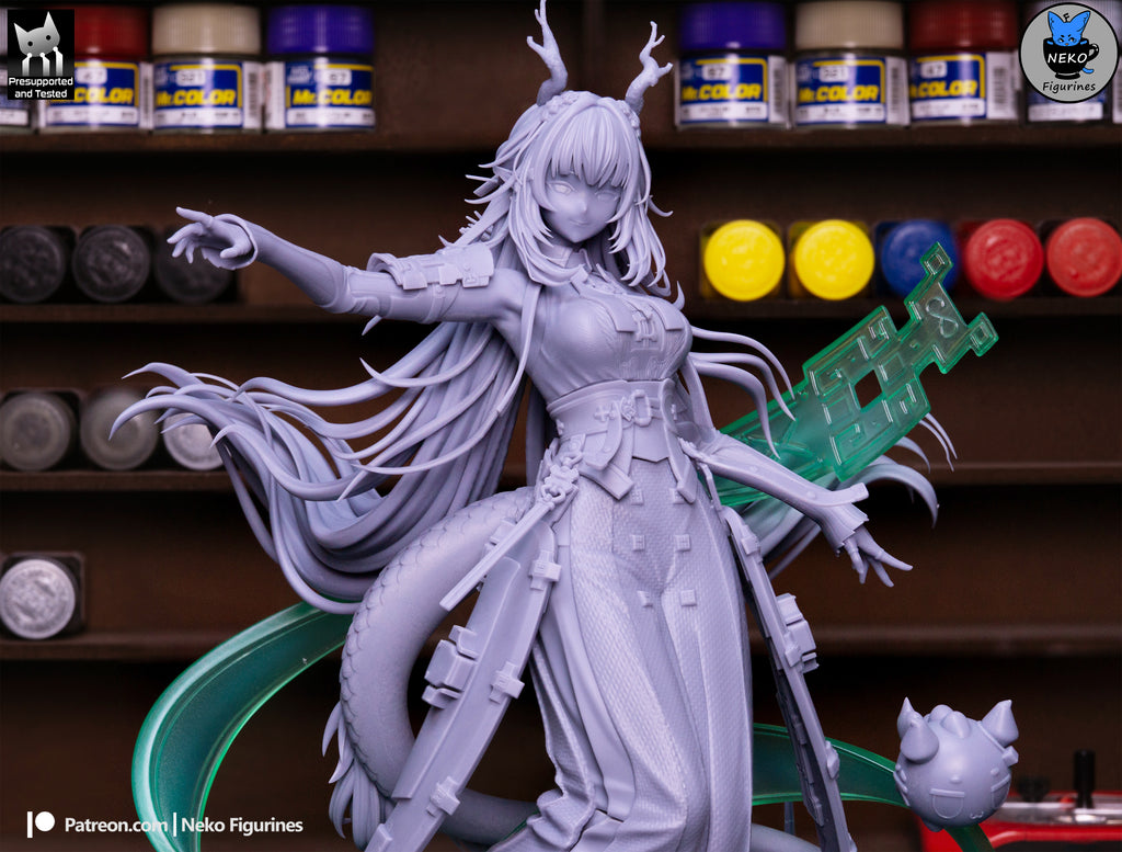 Verdant Horned Sentinel | 1/7 Unpainted Resin Kit Model