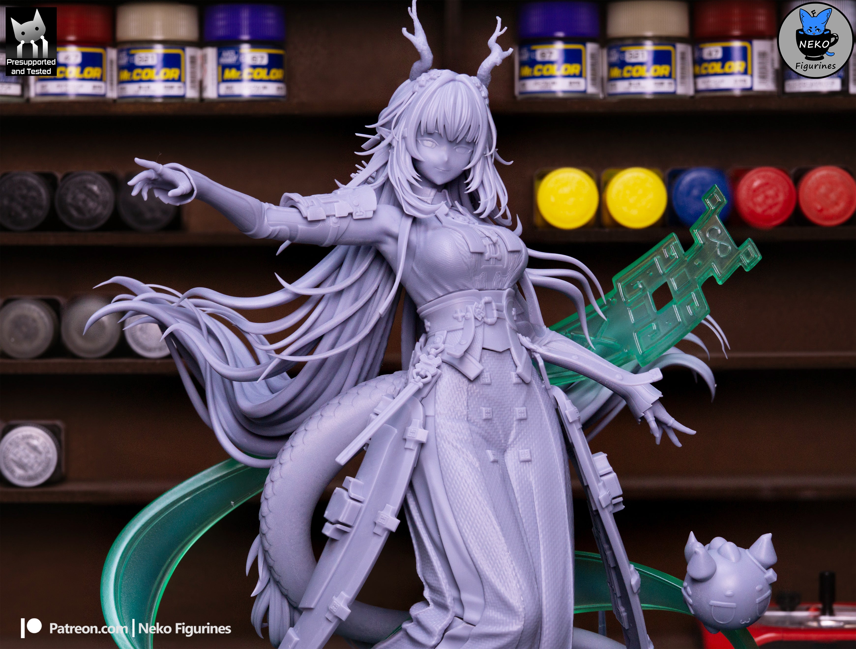 Verdant Horned Sentinel | 1/7 Unpainted Resin Kit Model