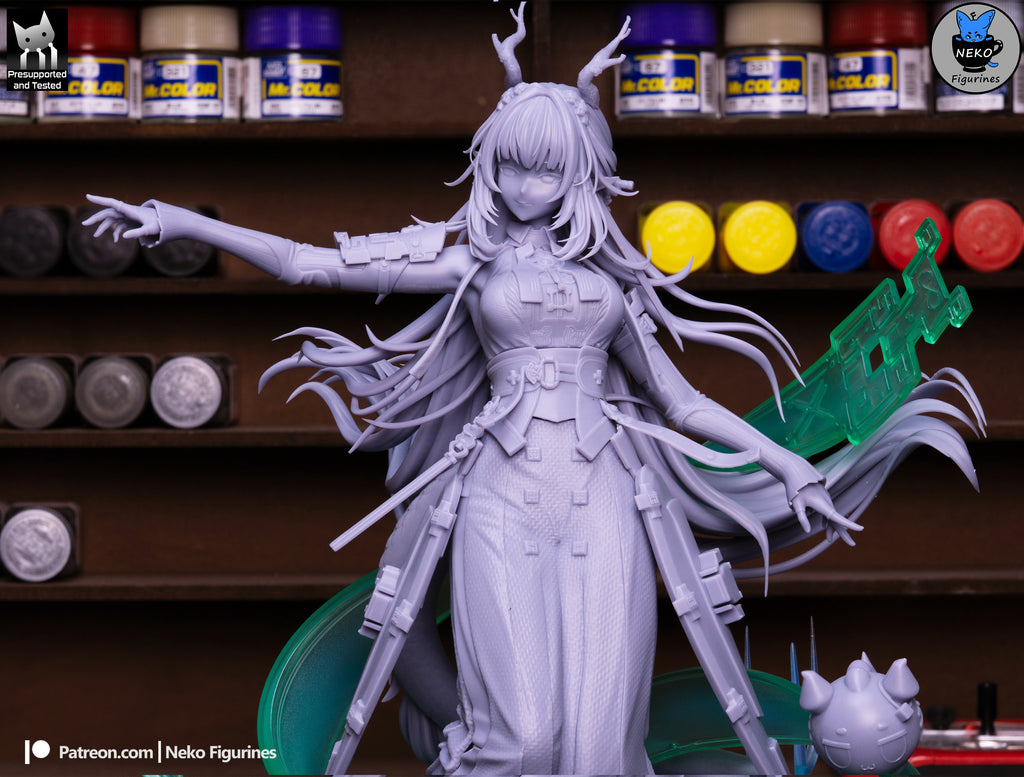 Verdant Horned Sentinel | 1/7 Unpainted Resin Kit Model