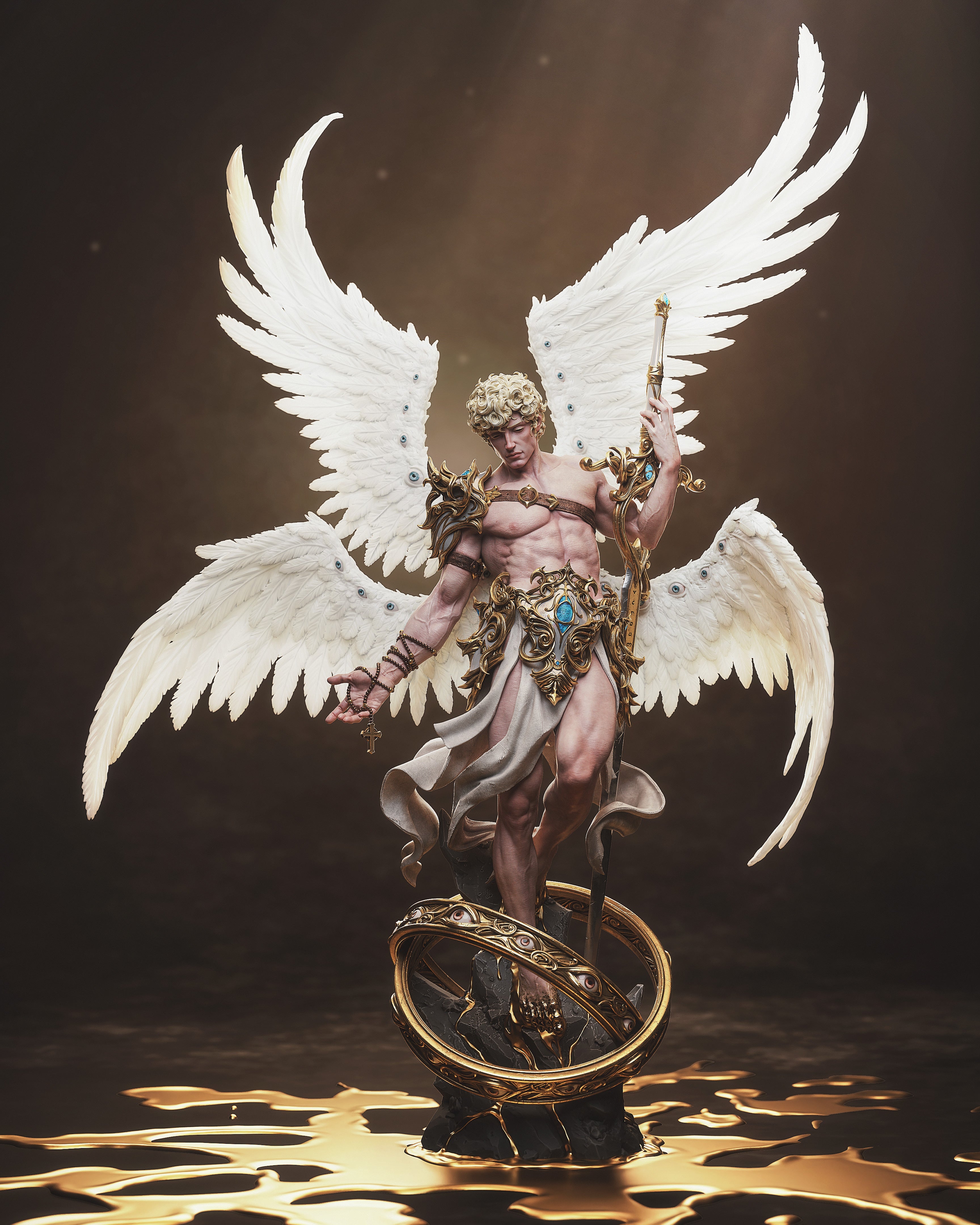 Celestial Seraph Warden | 1/6 Unpainted Resin Kit Model