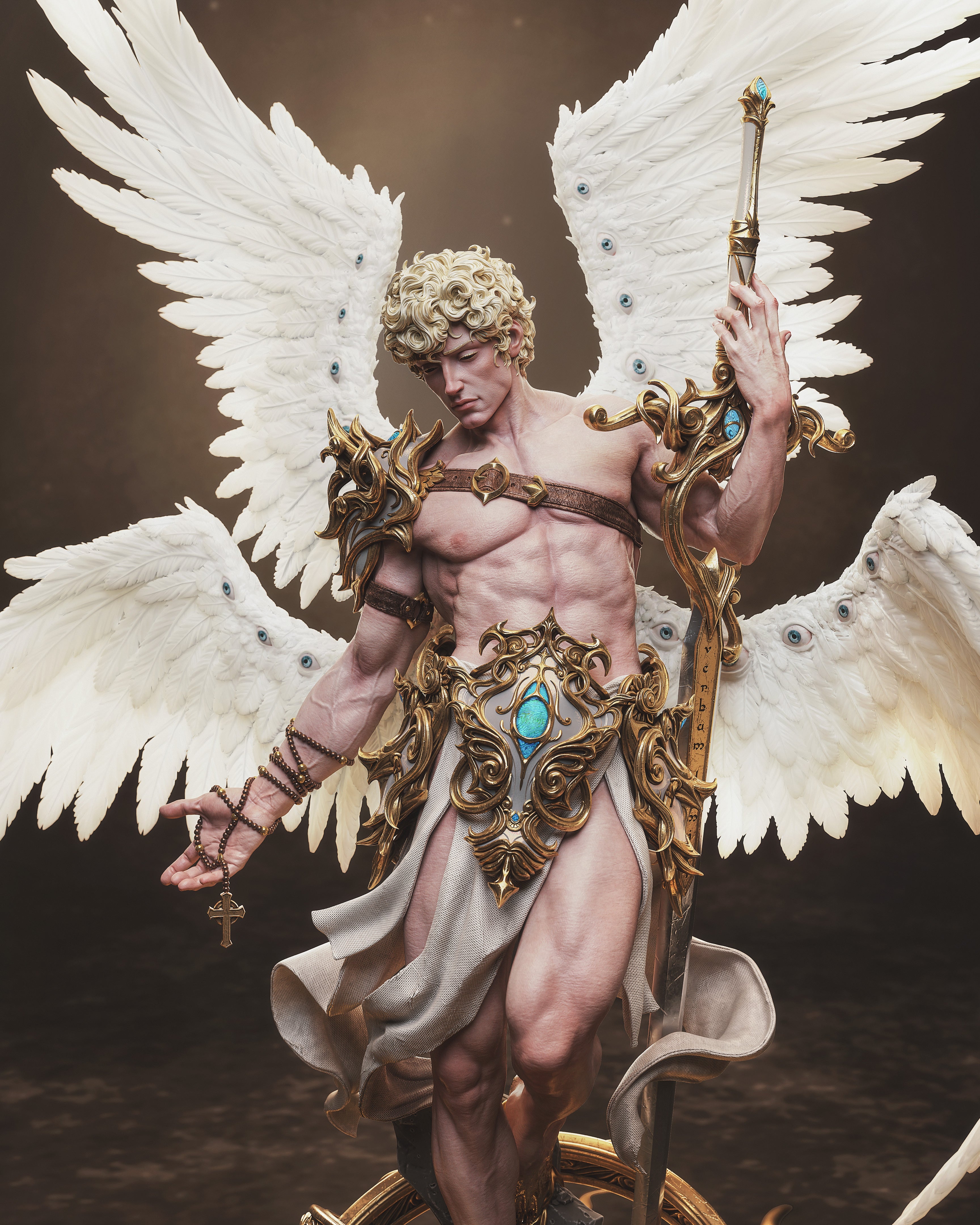 Celestial Seraph Warden | 1/6 Unpainted Resin Kit Model