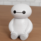 Lunar Puff Guardian | Desk Toy Unpainted & Painted Options Full Print Model