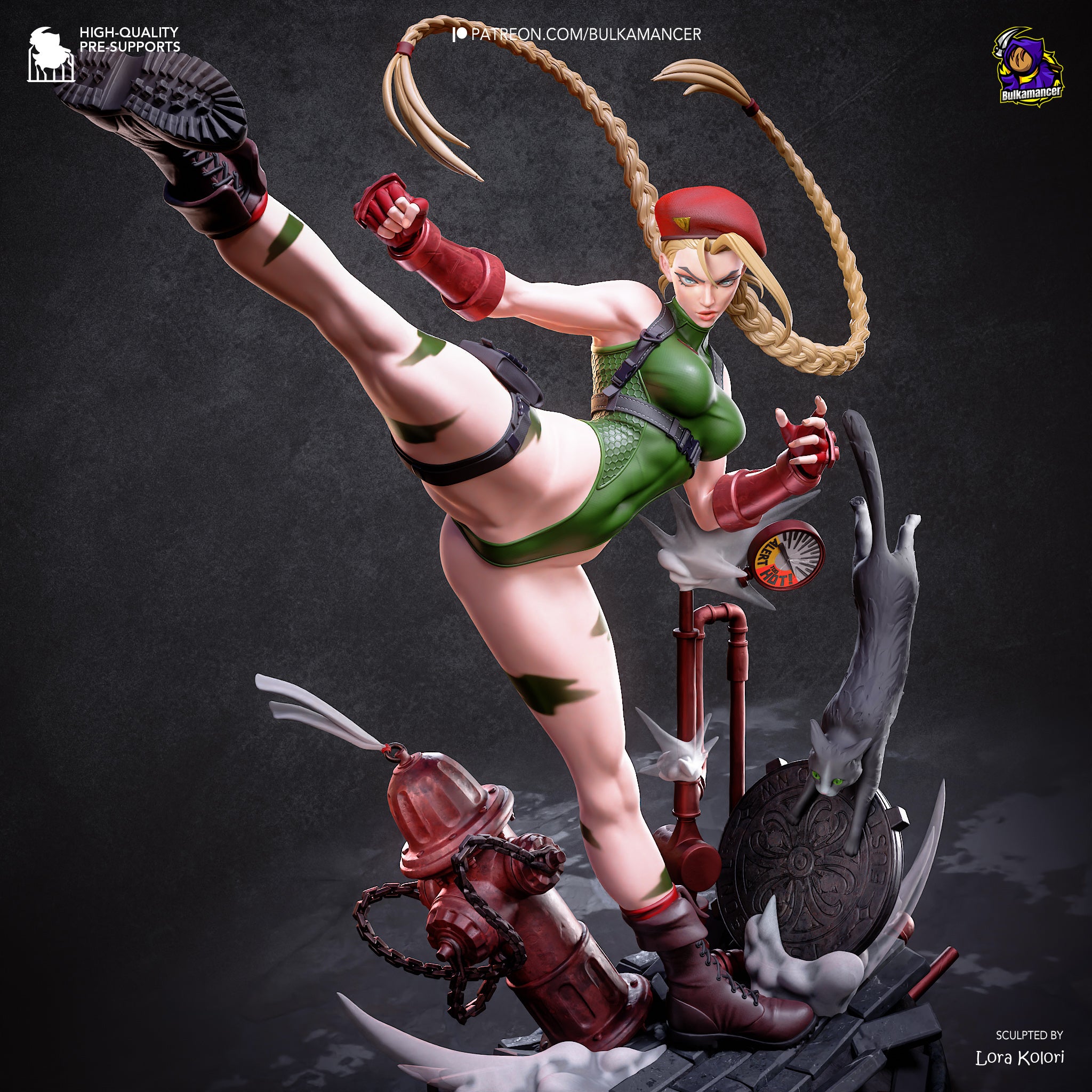 High Kick Commando Pinup | 1/8 Unpainted Resin Kit Model