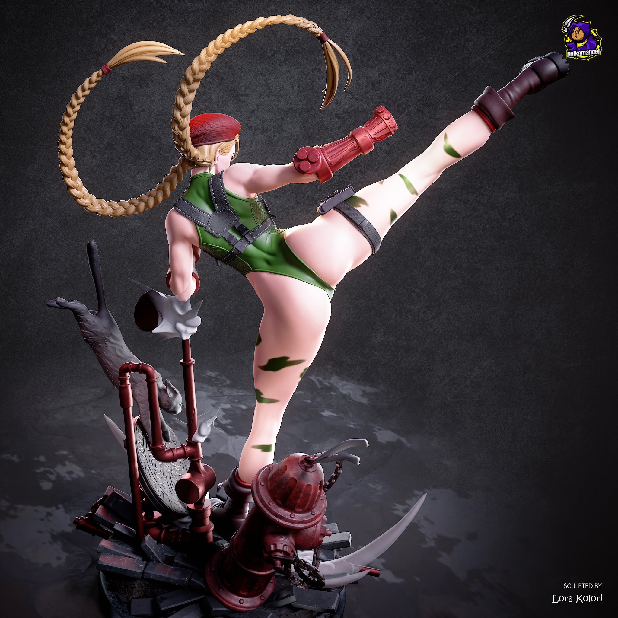 High Kick Commando Pinup | 1/8 Unpainted Resin Kit Model