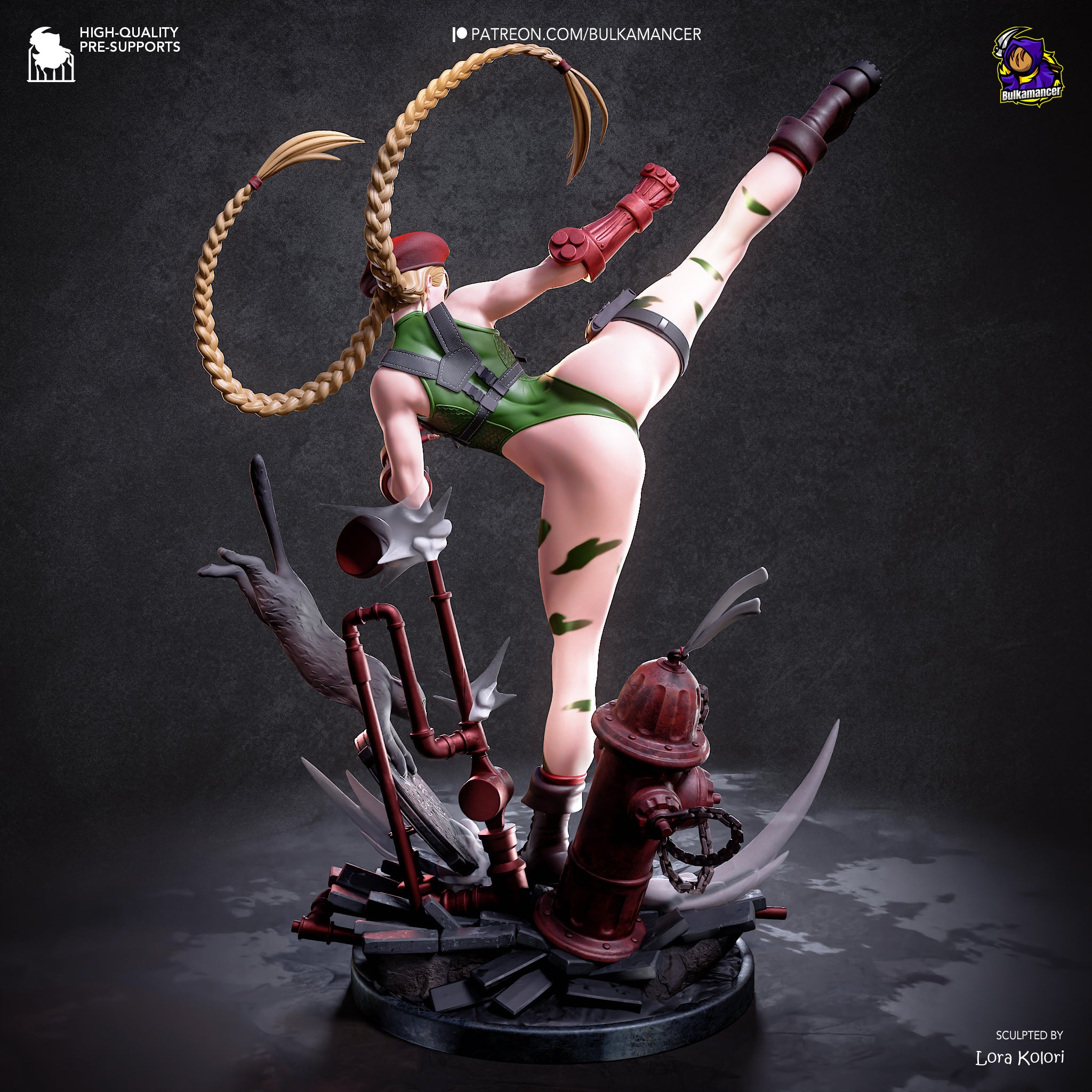High Kick Commando Pinup | 1/8 Unpainted Resin Kit Model