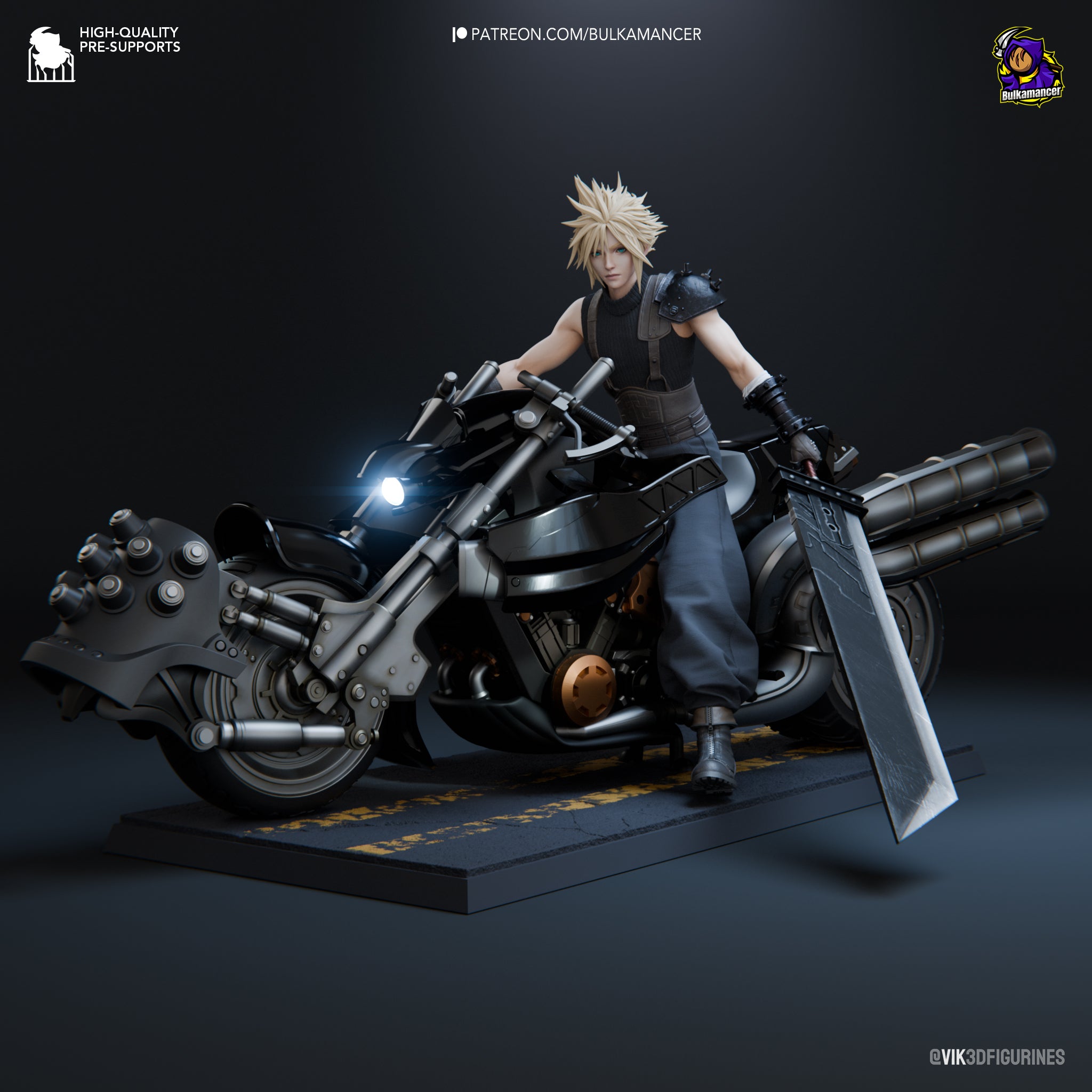 Spiky Haired Blade Rider | 1/8 Unpainted Resin Kit Model