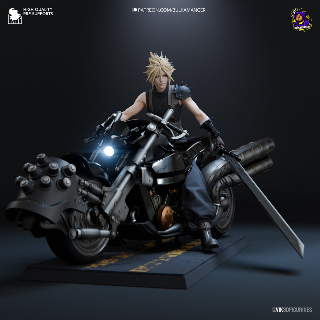 Spiky Haired Blade Rider | 1/8 Unpainted Resin Kit Model