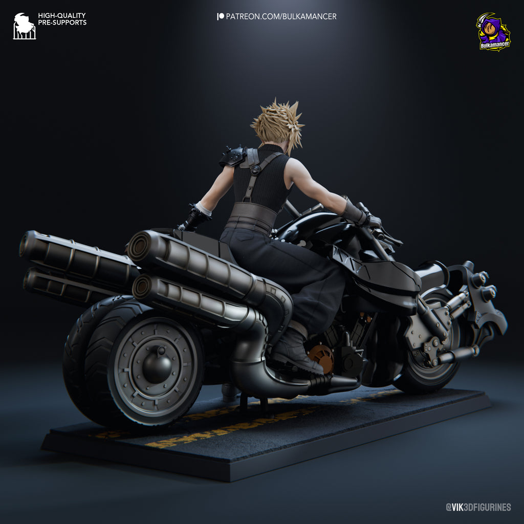 Spiky Haired Blade Rider | 1/8 Unpainted Resin Kit Model