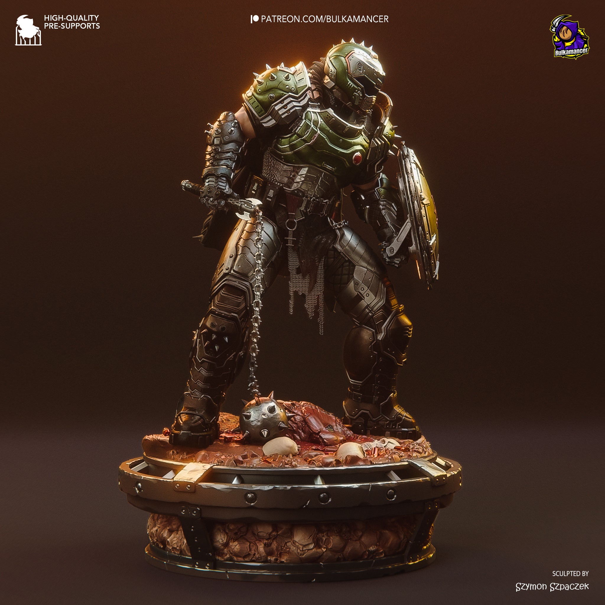 Hellforged Slayer | 1/8 Unpainted Resin Kit Model