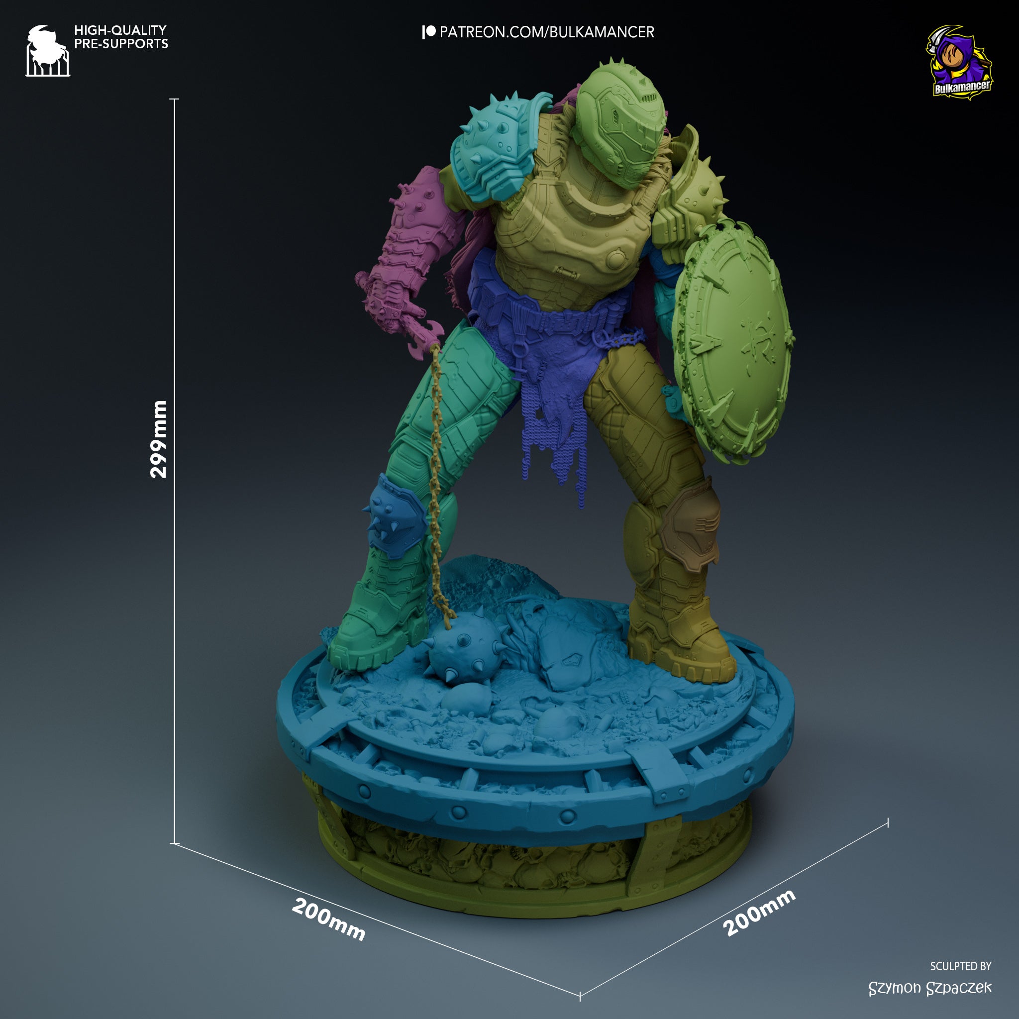 Hellforged Slayer | 1/8 Unpainted Resin Kit Model