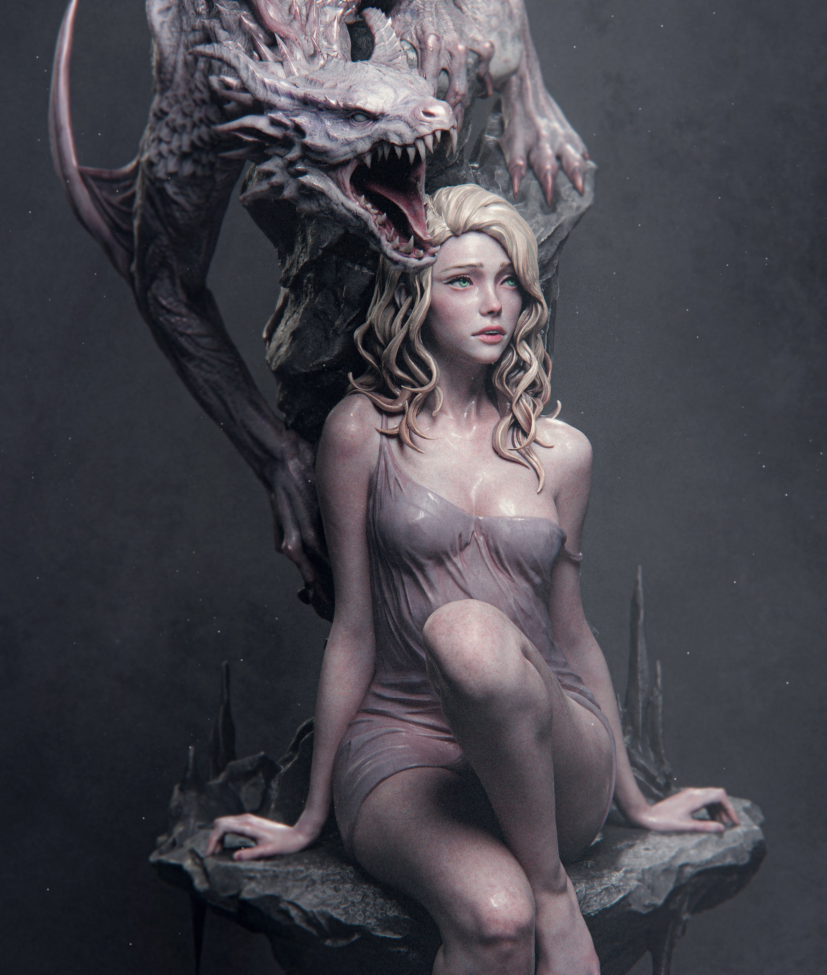 Pale Veil Dragonbound | 1/6 Unpainted Resin Kit Model