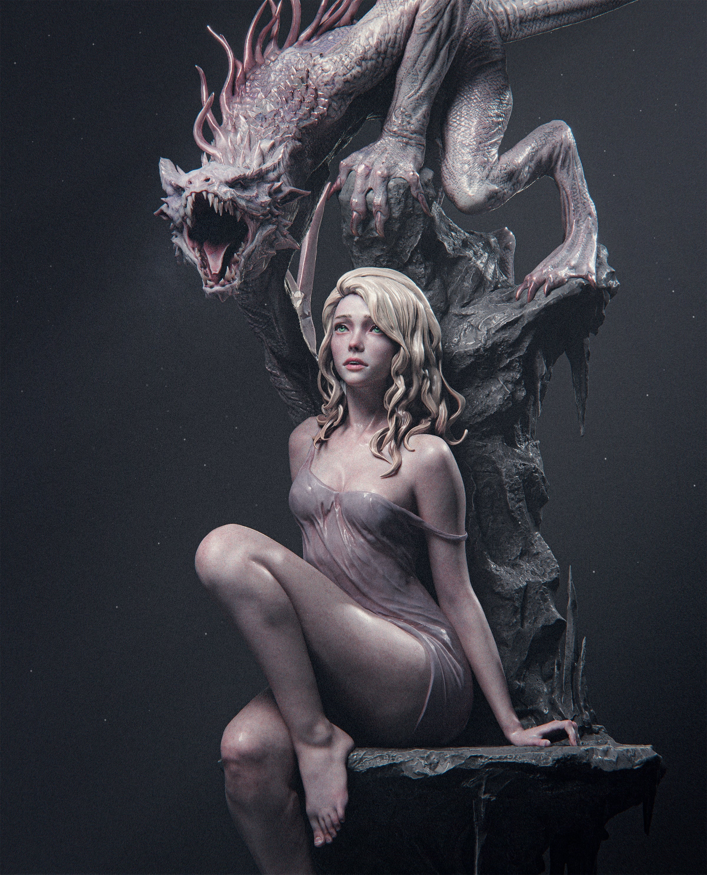 Pale Veil Dragonbound | 1/6 Unpainted Resin Kit Model