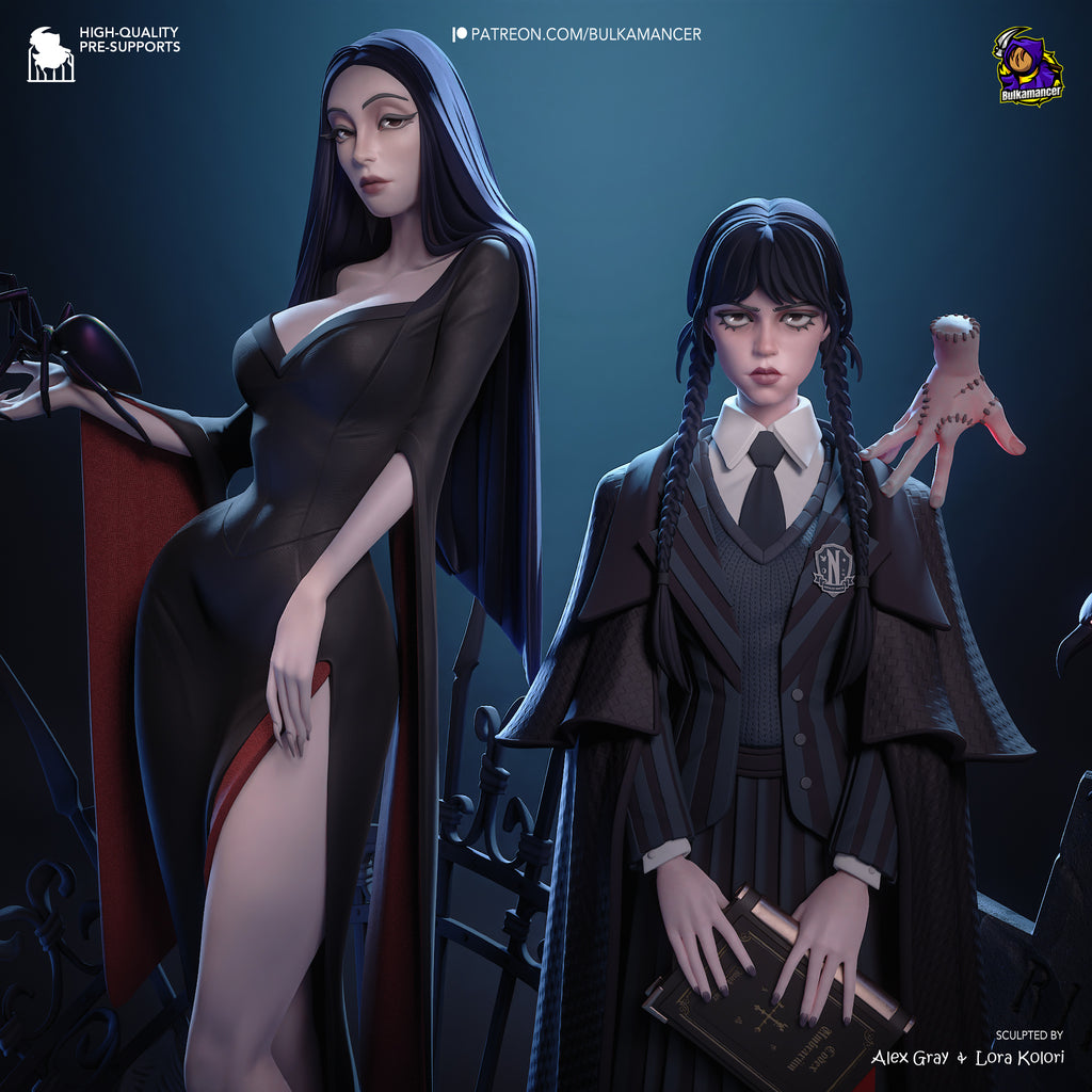 Nocturne Veil Matriarch & Shadow Pupil | 1/8 Unpainted Resin Kit Model