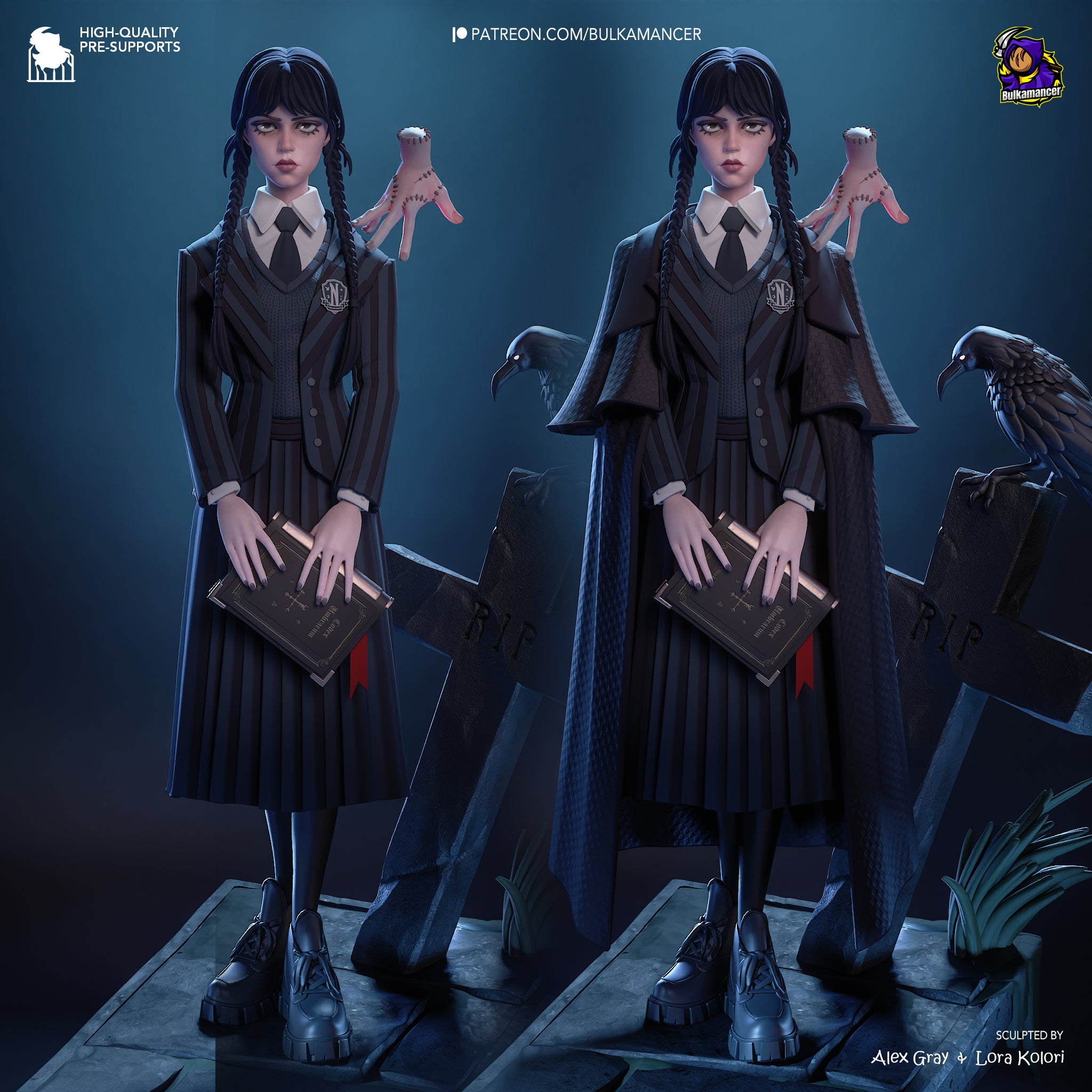 Nocturne Veil Matriarch & Shadow Pupil | 1/8 Unpainted Resin Kit Model