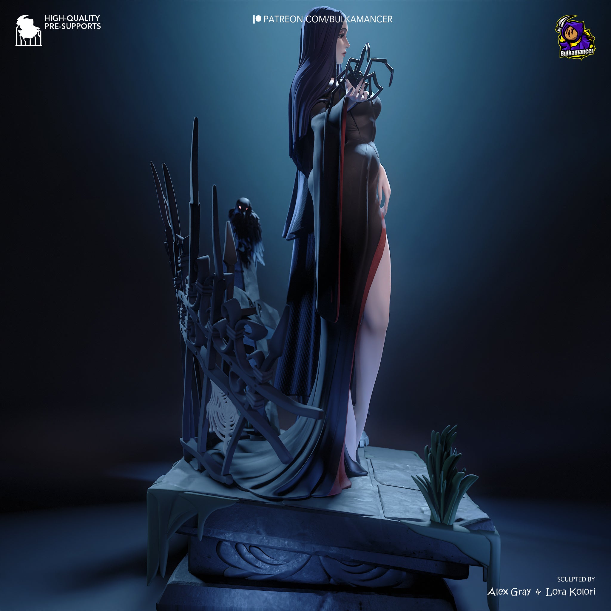 Nocturne Veil Matriarch & Shadow Pupil | 1/8 Unpainted Resin Kit Model